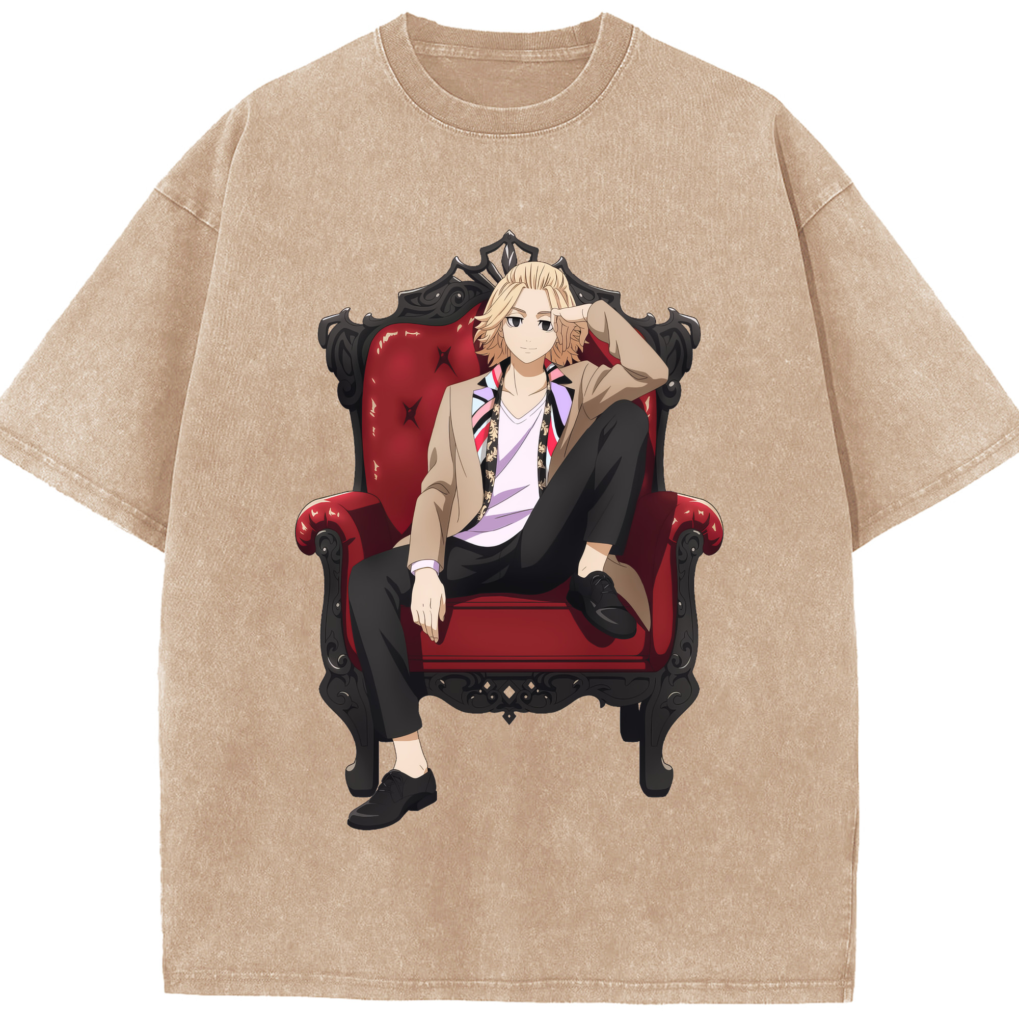（画像用） 東京リベンジャーズ Tokyo Revengers 綿100% ヴィンテージ風 半袖Tシャツ（フロントプリント）