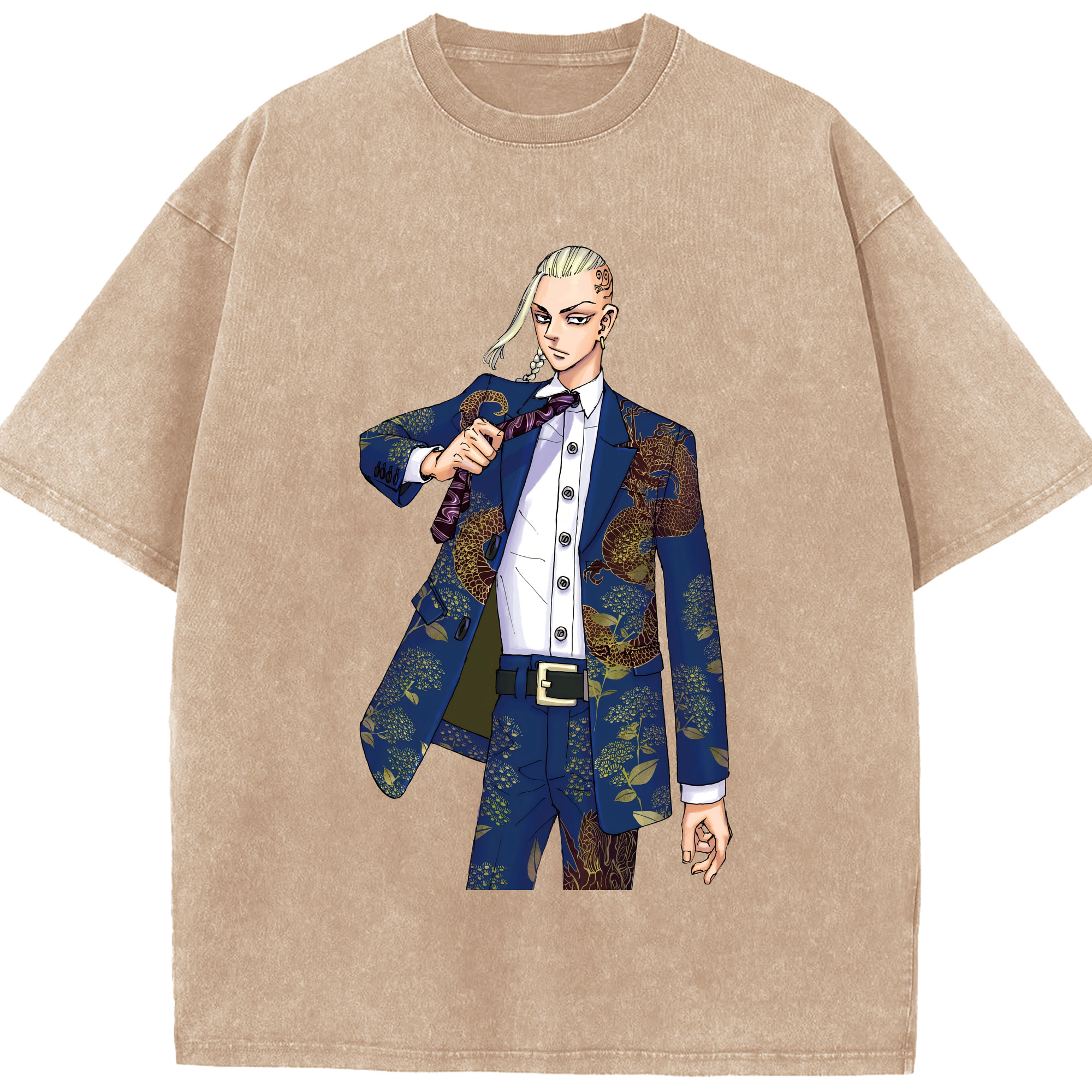 （画像用） 東京リベンジャーズ Tokyo Revengers 綿100% ヴィンテージ風 半袖Tシャツ（フロントプリント）