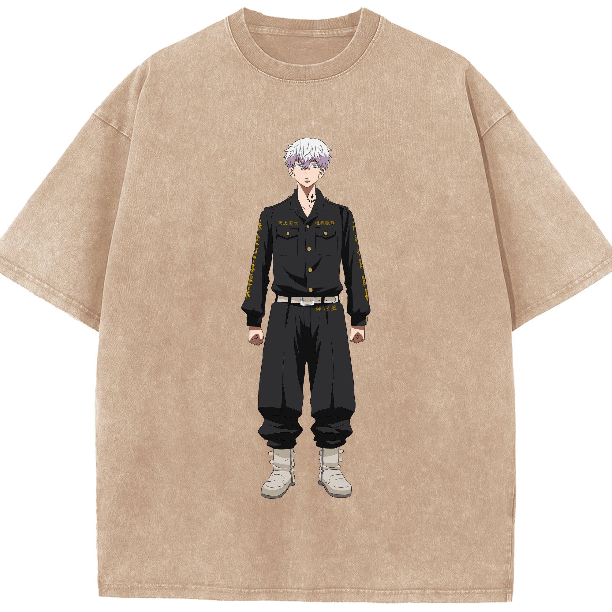 （画像用） 東京リベンジャーズ Tokyo Revengers 綿100% ヴィンテージ風 半袖Tシャツ（フロントプリント）