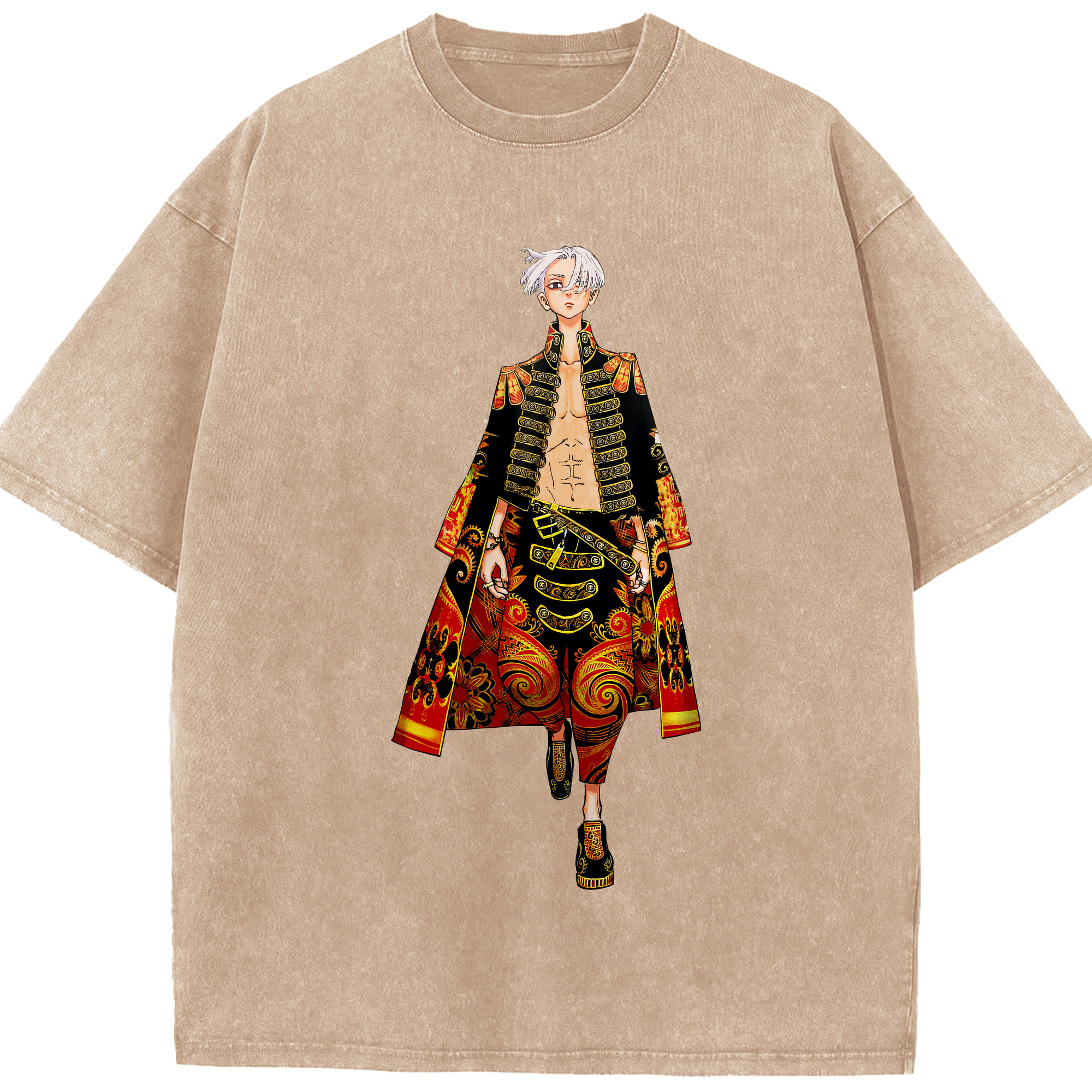 （画像用） 東京リベンジャーズ Tokyo Revengers 綿100% ヴィンテージ風 半袖Tシャツ（フロントプリント）