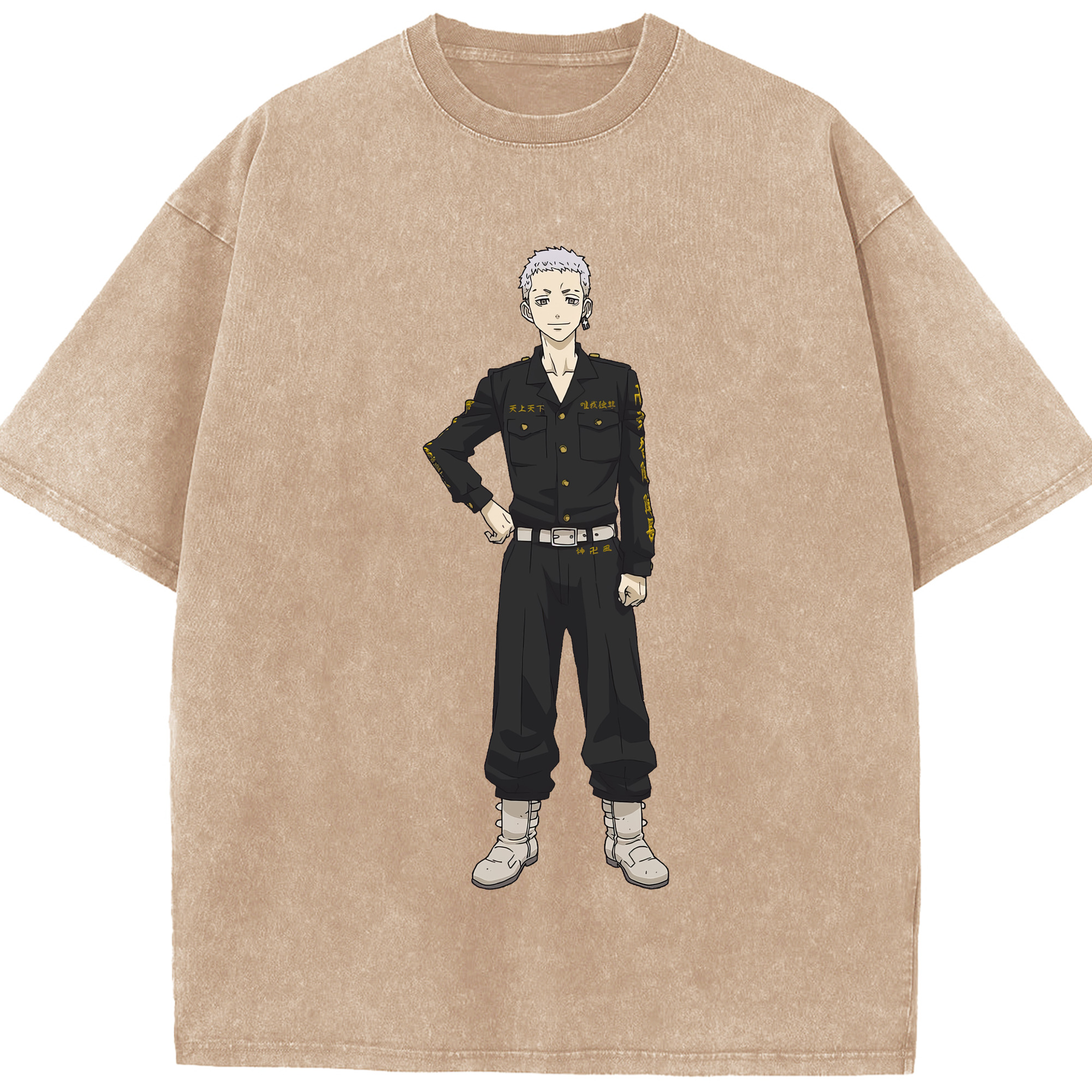 （画像用） 東京リベンジャーズ Tokyo Revengers 綿100% ヴィンテージ風 半袖Tシャツ（フロントプリント）