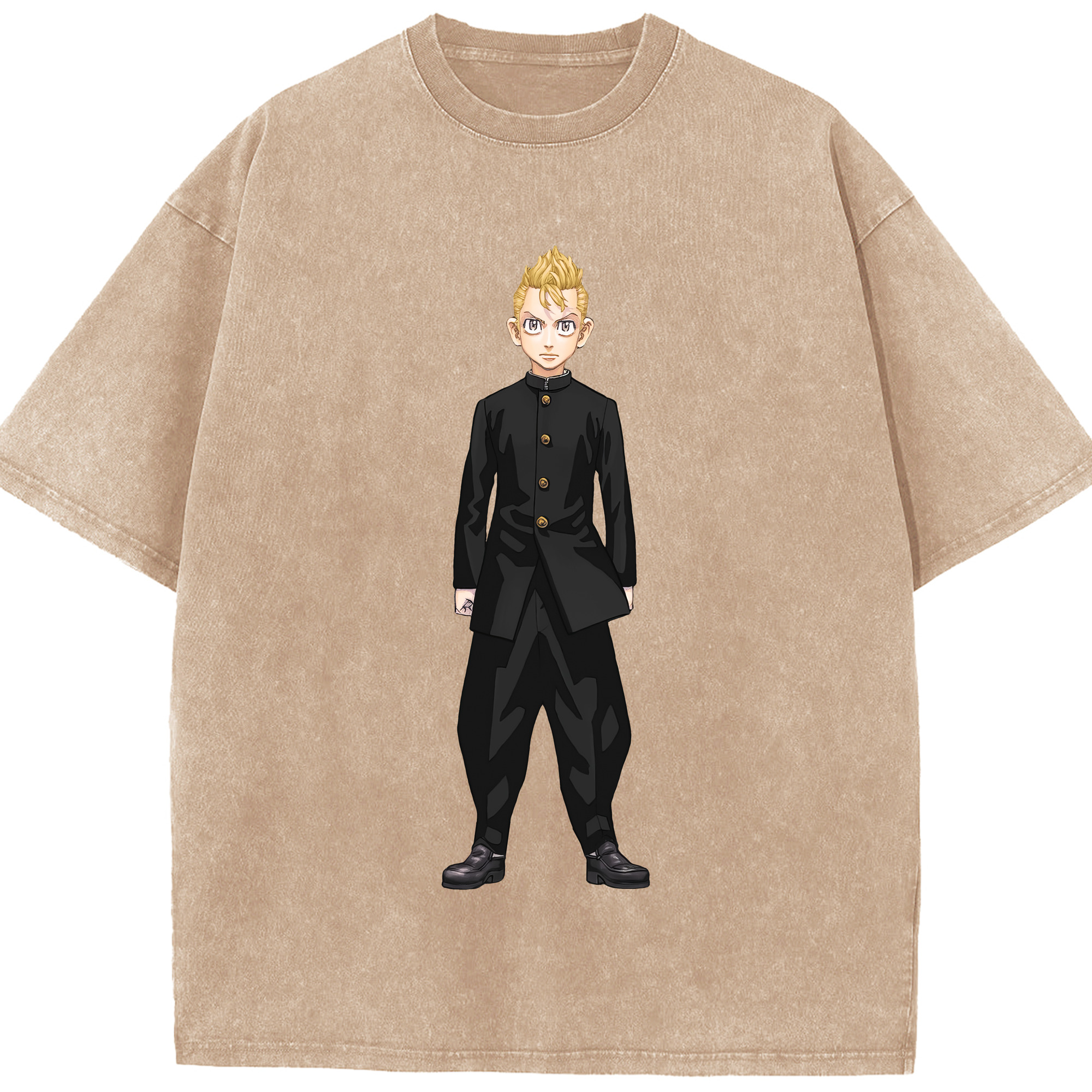 （画像用） 東京リベンジャーズ Tokyo Revengers 綿100% ヴィンテージ風 半袖Tシャツ（フロントプリント）