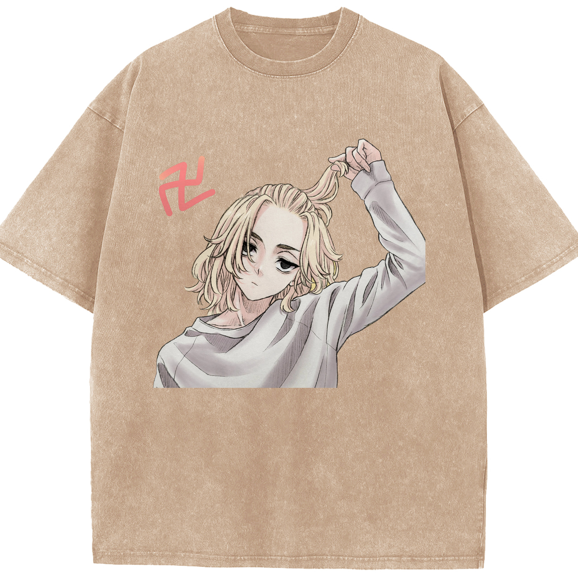 （画像用） 東京リベンジャーズ Tokyo Revengers 綿100% ヴィンテージ風 半袖Tシャツ（フロントプリント）