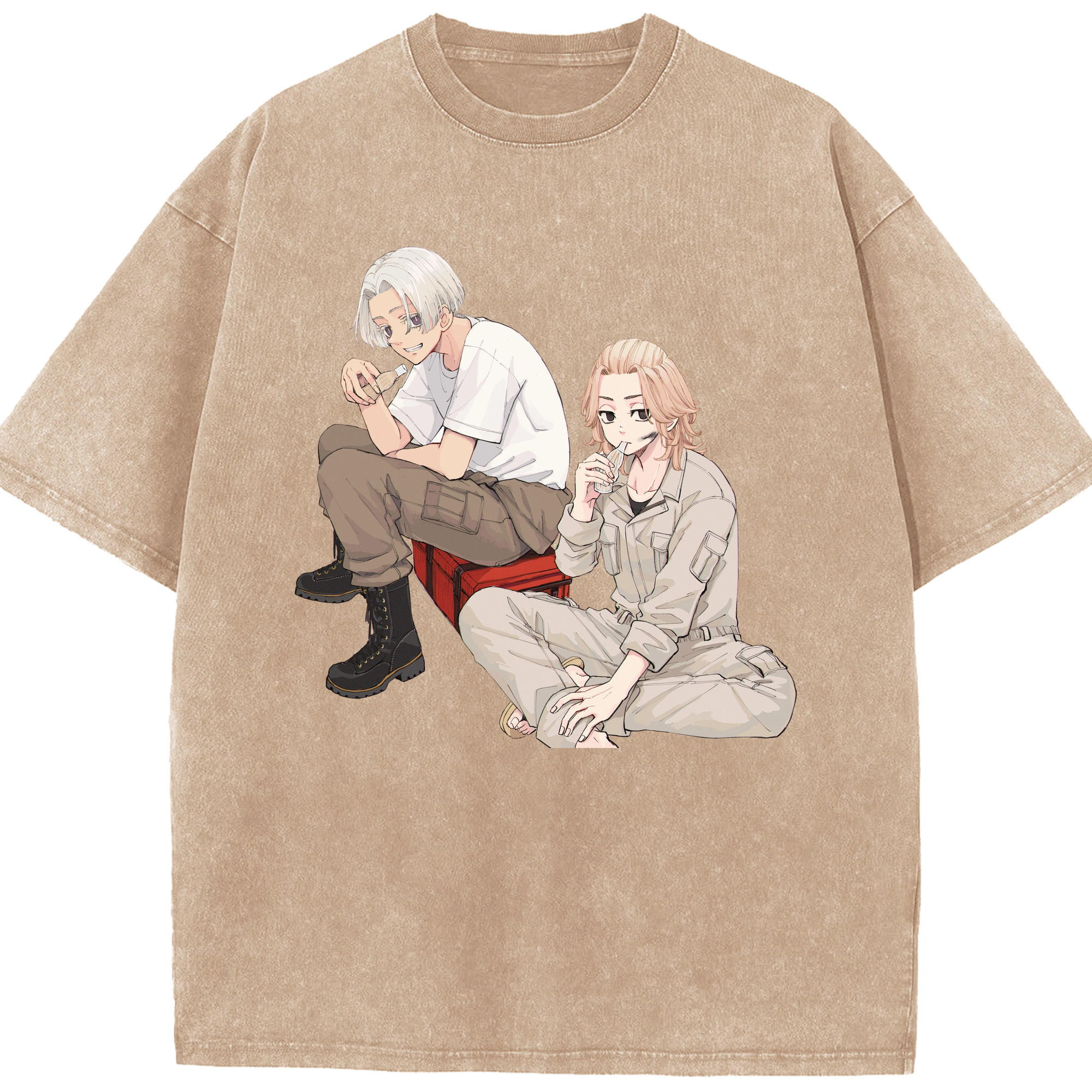 （画像用） 東京リベンジャーズ Tokyo Revengers 綿100% ヴィンテージ風 半袖Tシャツ（フロントプリント）