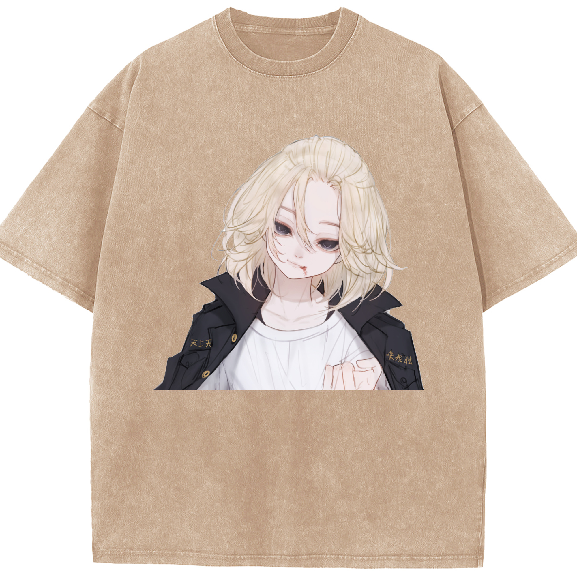 （画像用） 東京リベンジャーズ Tokyo Revengers 綿100% ヴィンテージ風 半袖Tシャツ（フロントプリント）