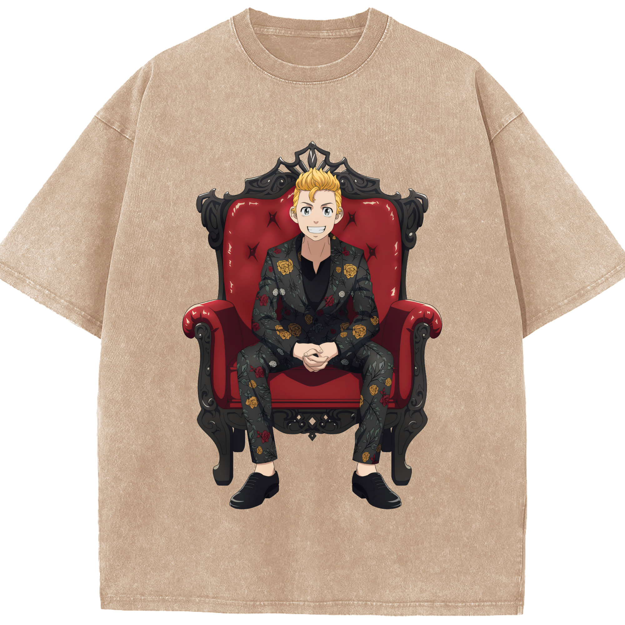 （画像用） 東京リベンジャーズ Tokyo Revengers 綿100% ヴィンテージ風 半袖Tシャツ（フロントプリント）