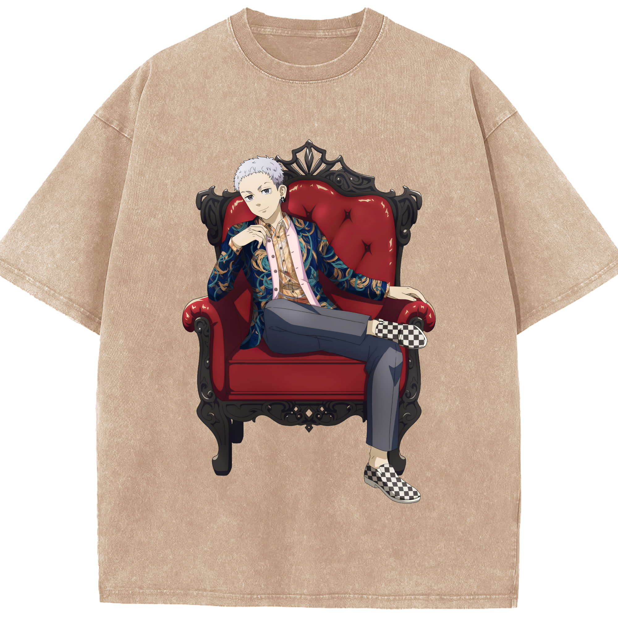 （画像用） 東京リベンジャーズ Tokyo Revengers 綿100% ヴィンテージ風 半袖Tシャツ（フロントプリント）