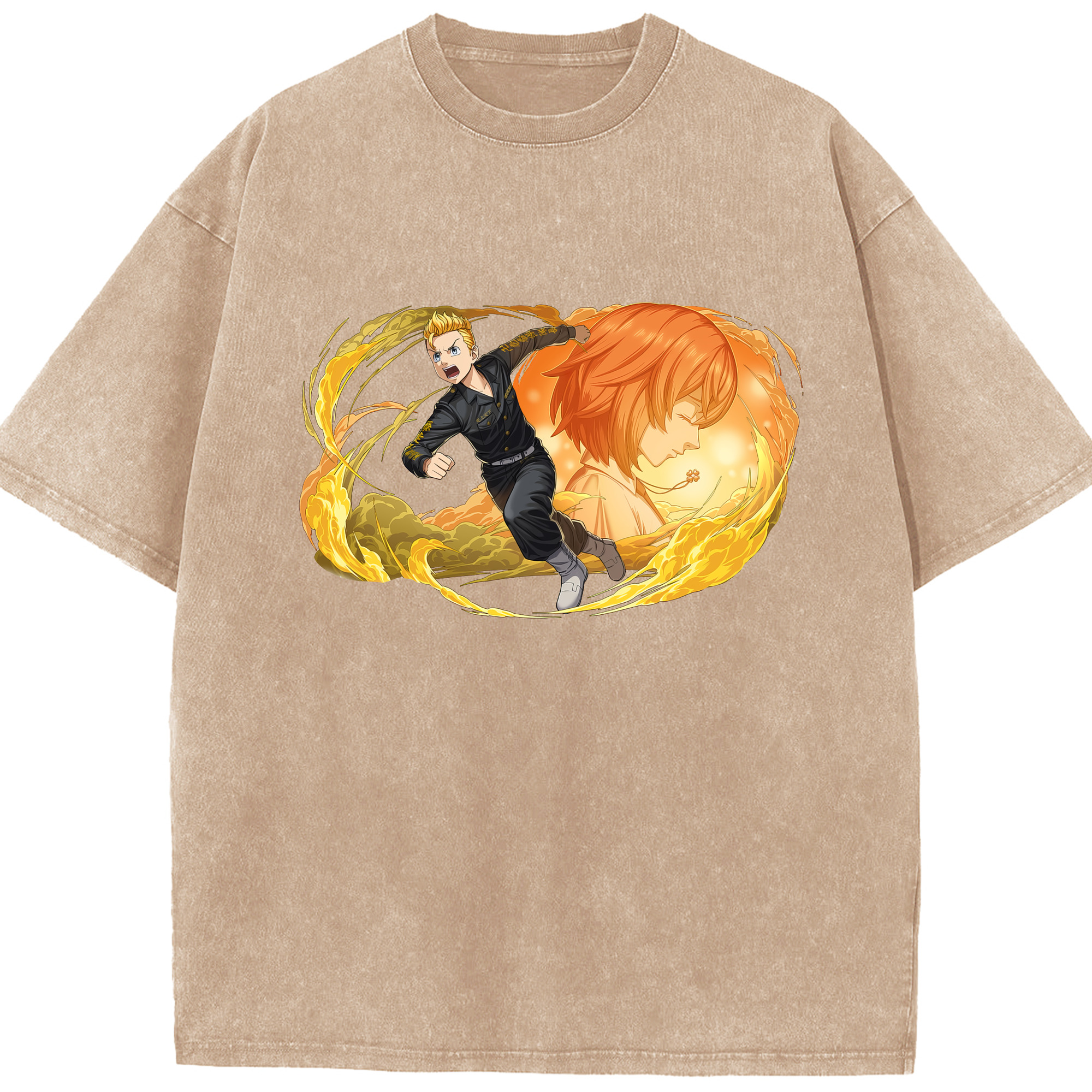 （画像用） 東京リベンジャーズ Tokyo Revengers 綿100% ヴィンテージ風 半袖Tシャツ（フロントプリント）