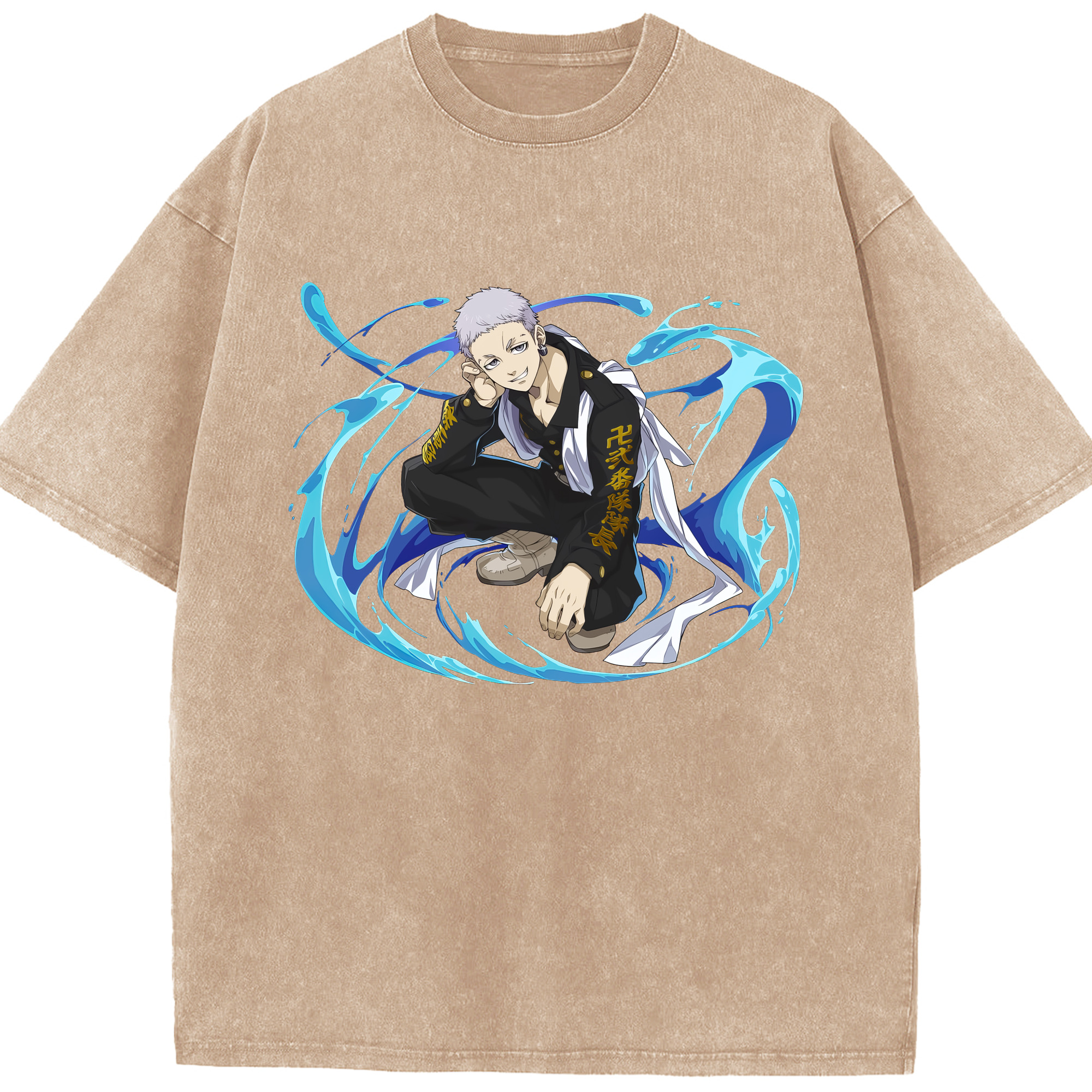 （画像用） 東京リベンジャーズ Tokyo Revengers 綿100% ヴィンテージ風 半袖Tシャツ（フロントプリント）
