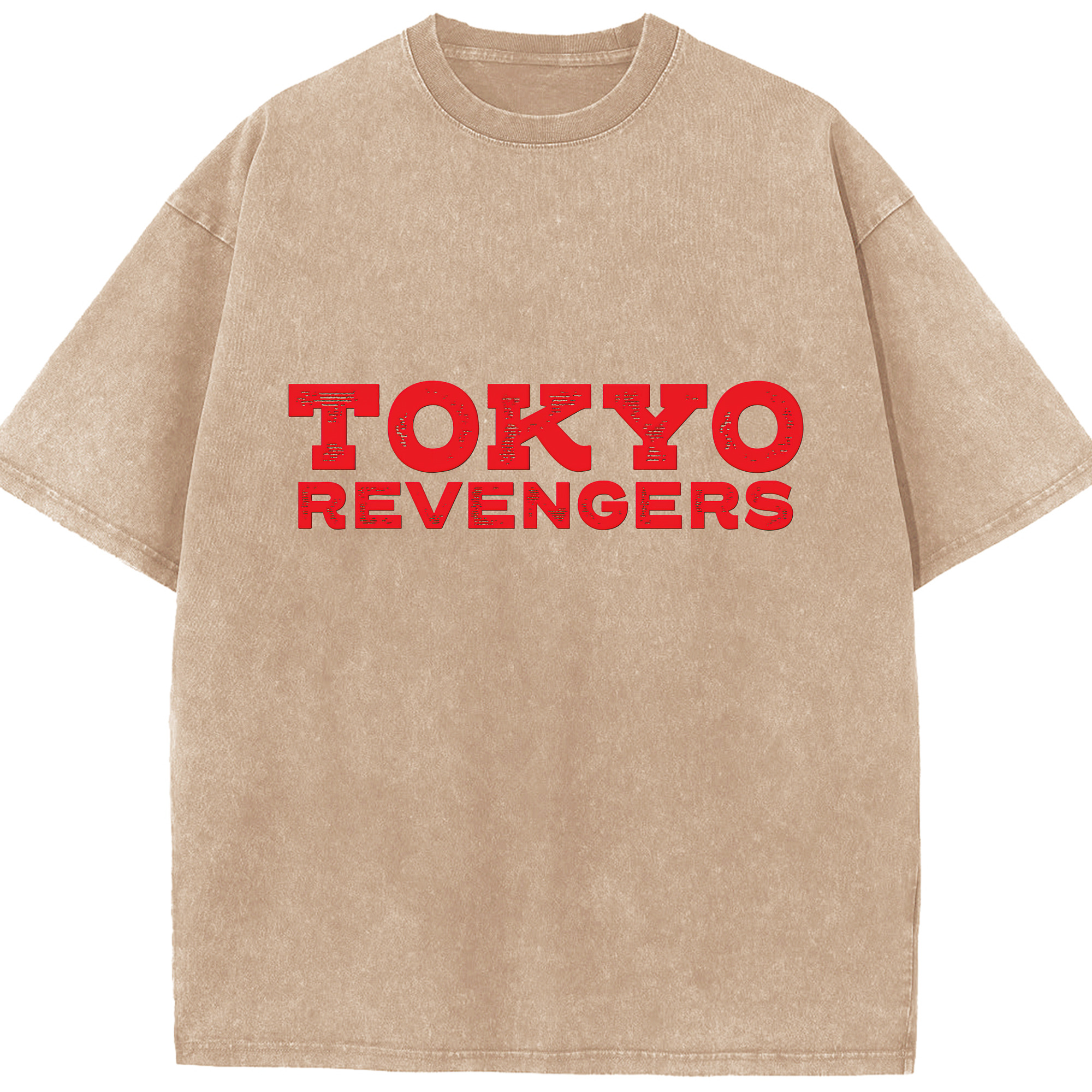 （画像用） 東京リベンジャーズ Tokyo Revengers 綿100% ヴィンテージ風 半袖Tシャツ（フロントプリント）