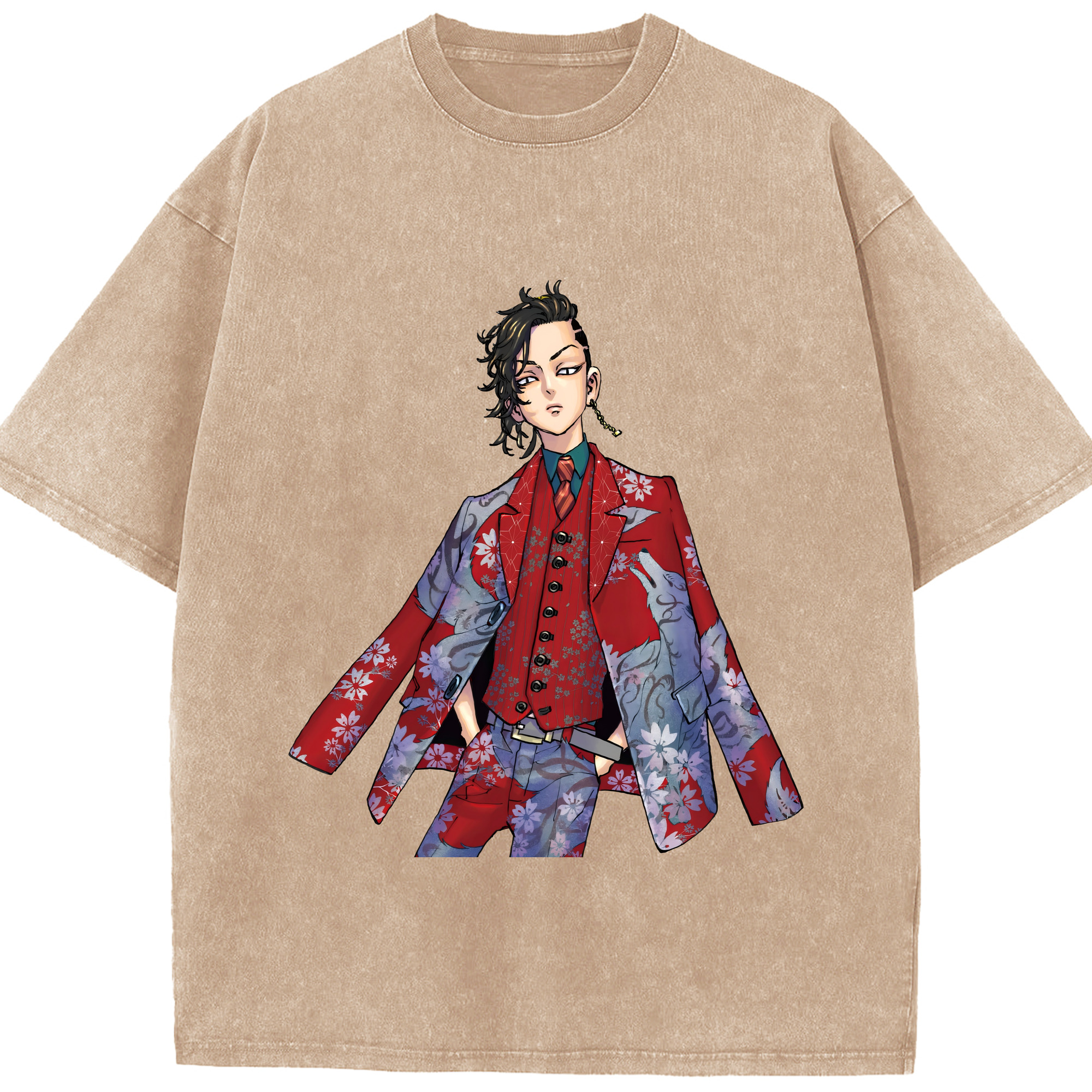 （画像用） 東京リベンジャーズ Tokyo Revengers 綿100% ヴィンテージ風 半袖Tシャツ（フロントプリント）
