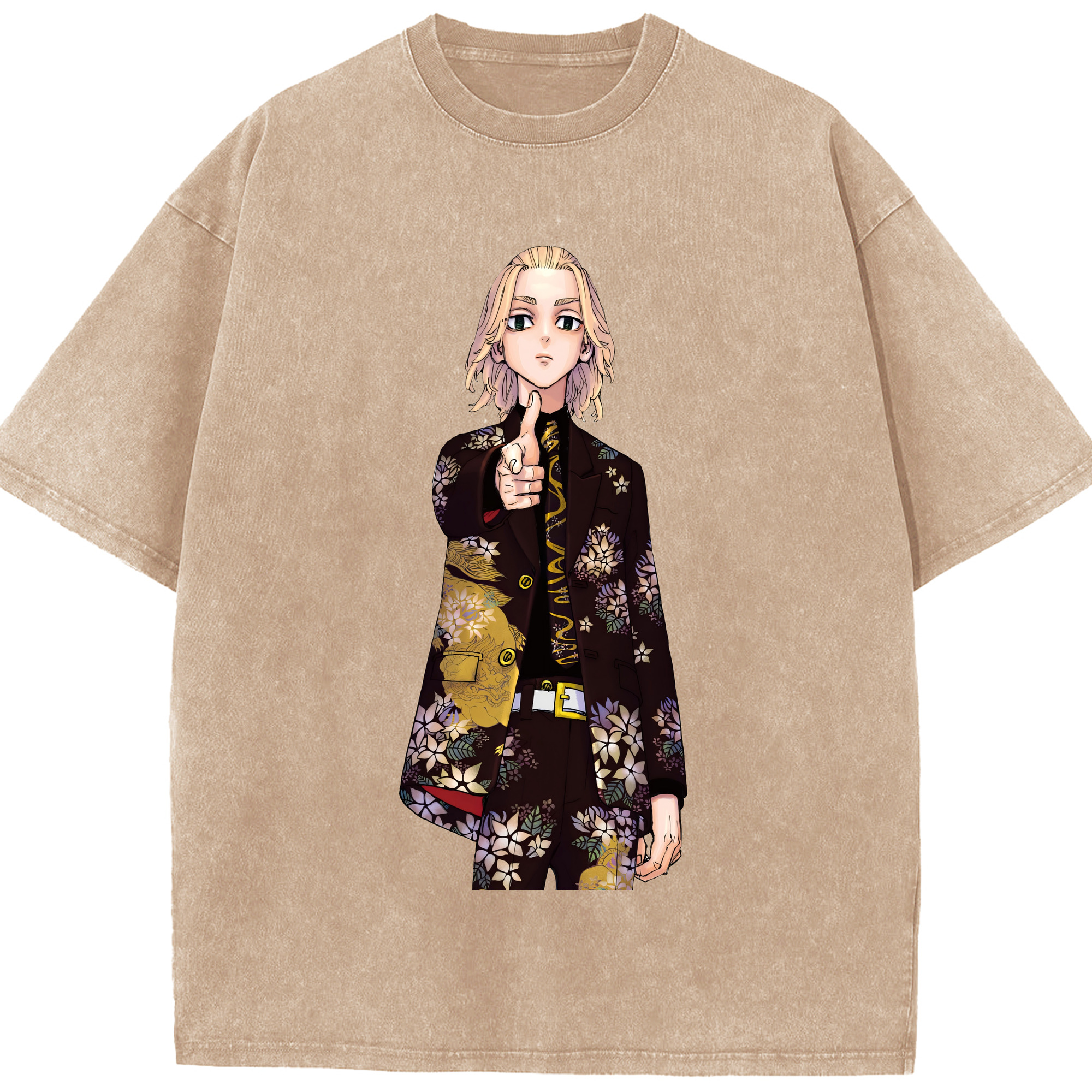 （画像用） 東京リベンジャーズ Tokyo Revengers 綿100% ヴィンテージ風 半袖Tシャツ（フロントプリント）