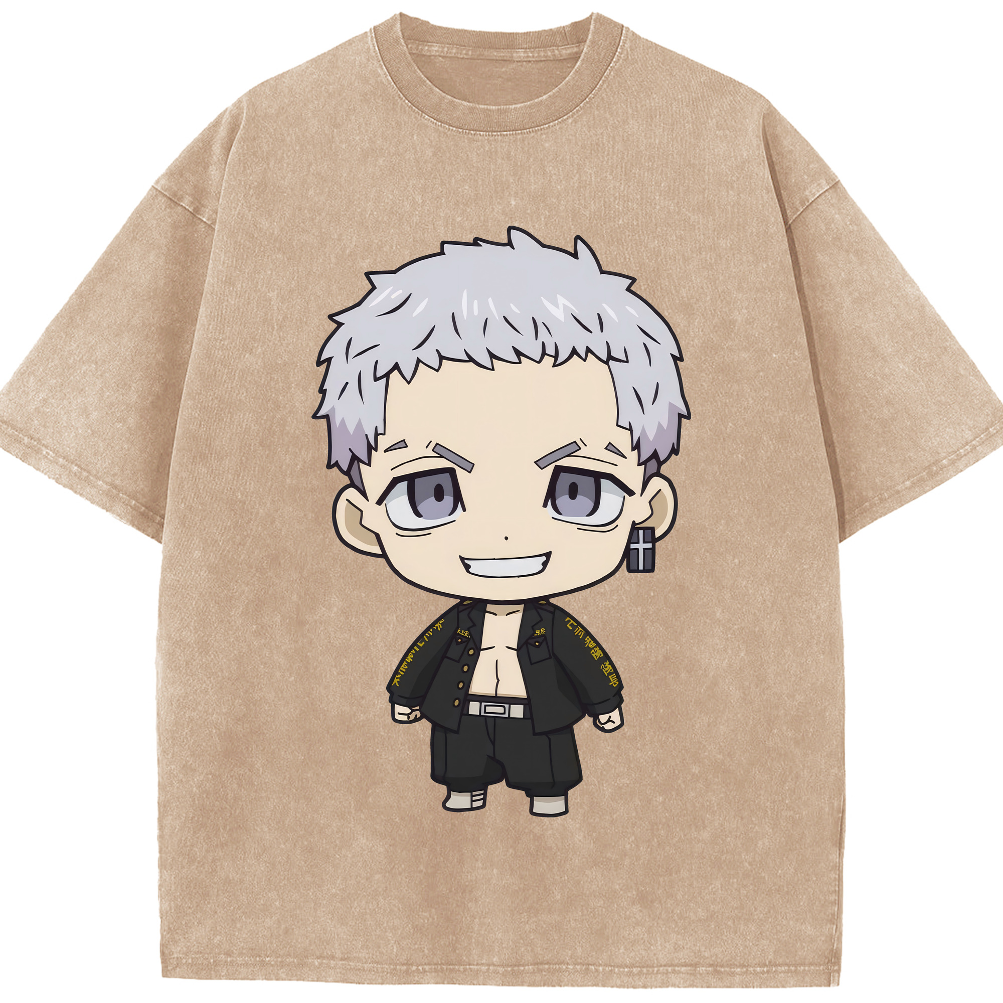 （画像用） 東京リベンジャーズ Tokyo Revengers 綿100% ヴィンテージ風 半袖Tシャツ（フロントプリント）