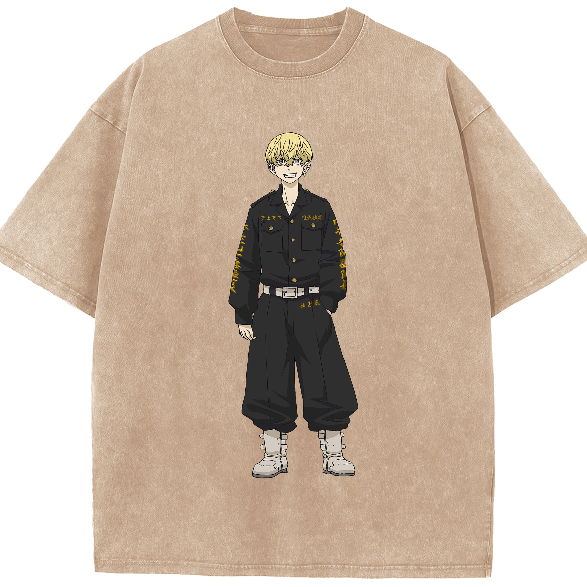 （画像用） 東京リベンジャーズ Tokyo Revengers 綿100% ヴィンテージ風 半袖Tシャツ（フロントプリント）