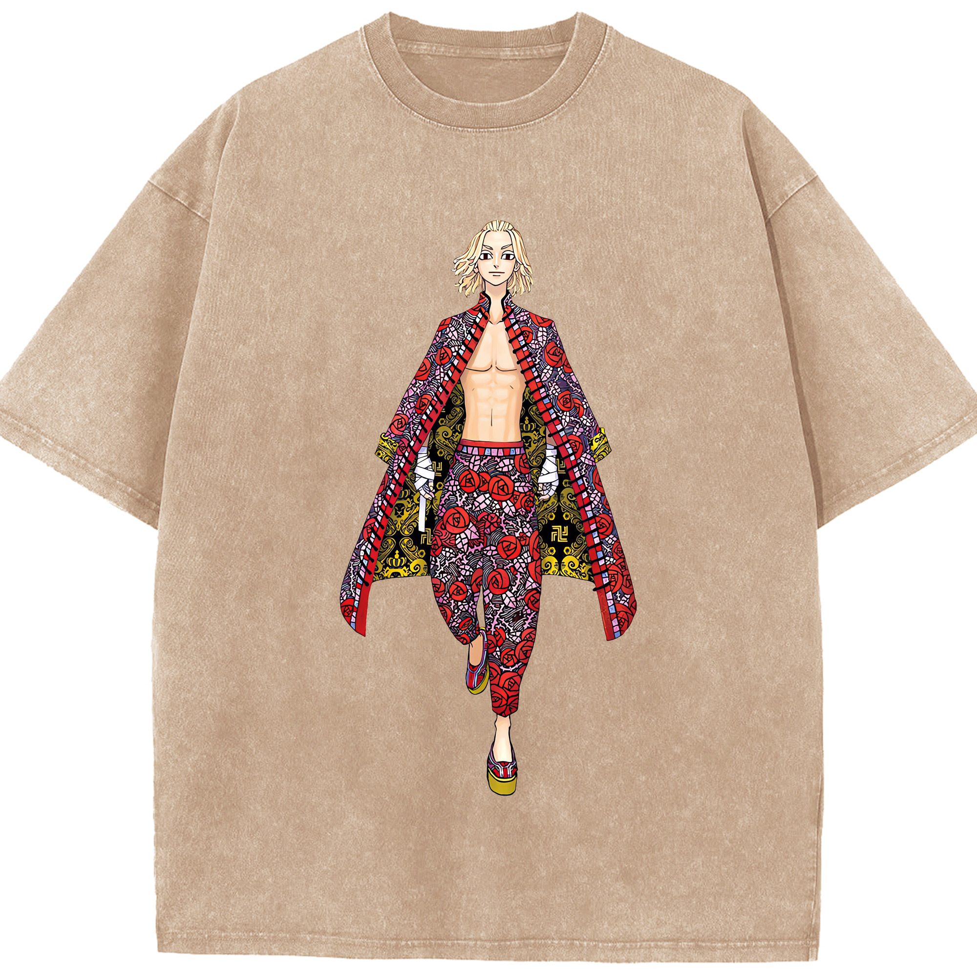 （画像用） 東京リベンジャーズ Tokyo Revengers 綿100% ヴィンテージ風 半袖Tシャツ（フロントプリント）