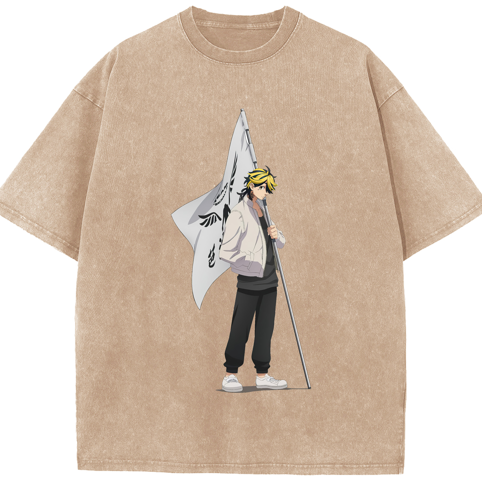 （画像用） 東京リベンジャーズ Tokyo Revengers 綿100% ヴィンテージ風 半袖Tシャツ（フロントプリント）