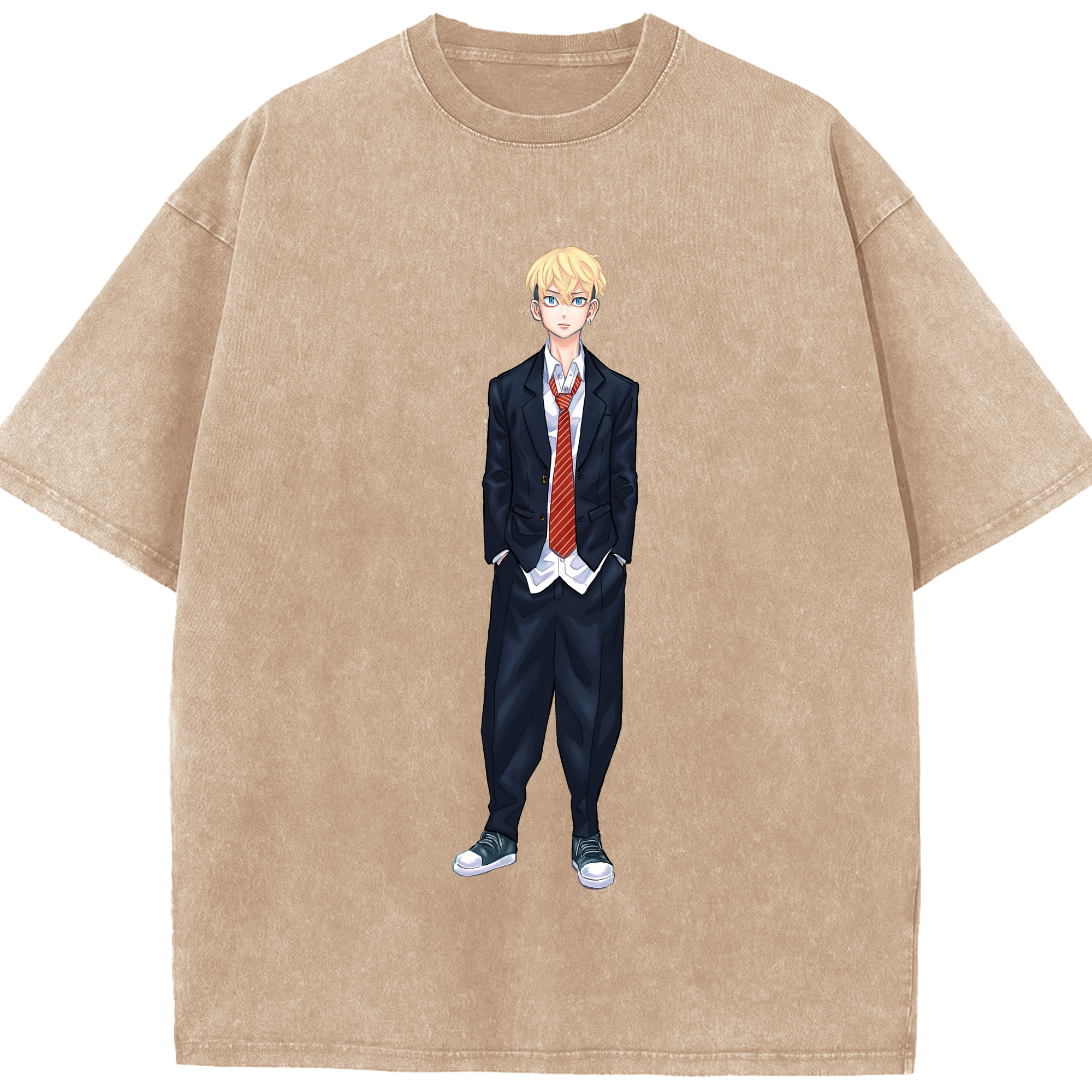 （画像用） 東京リベンジャーズ Tokyo Revengers 綿100% ヴィンテージ風 半袖Tシャツ（フロントプリント）