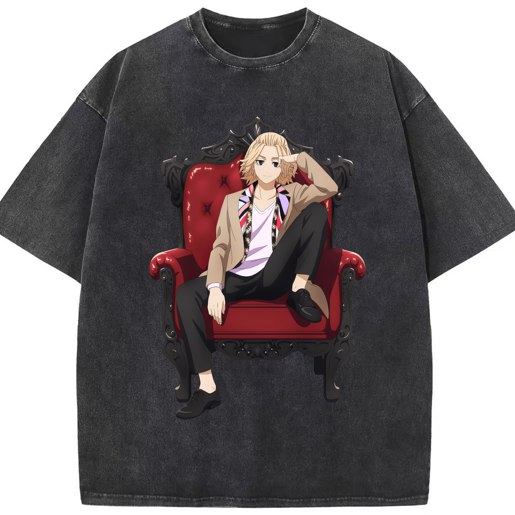 （画像用） 東京リベンジャーズ Tokyo Revengers 綿100% ヴィンテージ風 半袖Tシャツ（フロントプリント）