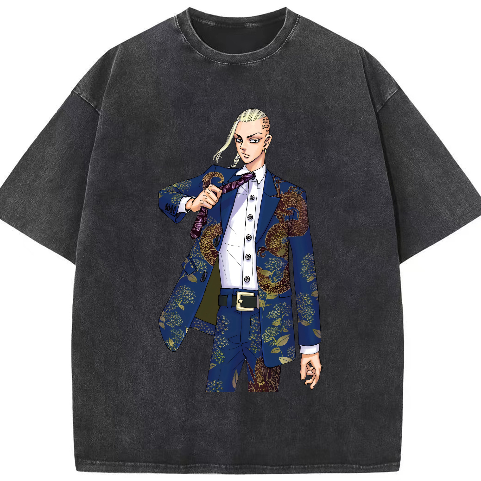 （画像用） 東京リベンジャーズ Tokyo Revengers 綿100% ヴィンテージ風 半袖Tシャツ（フロントプリント）