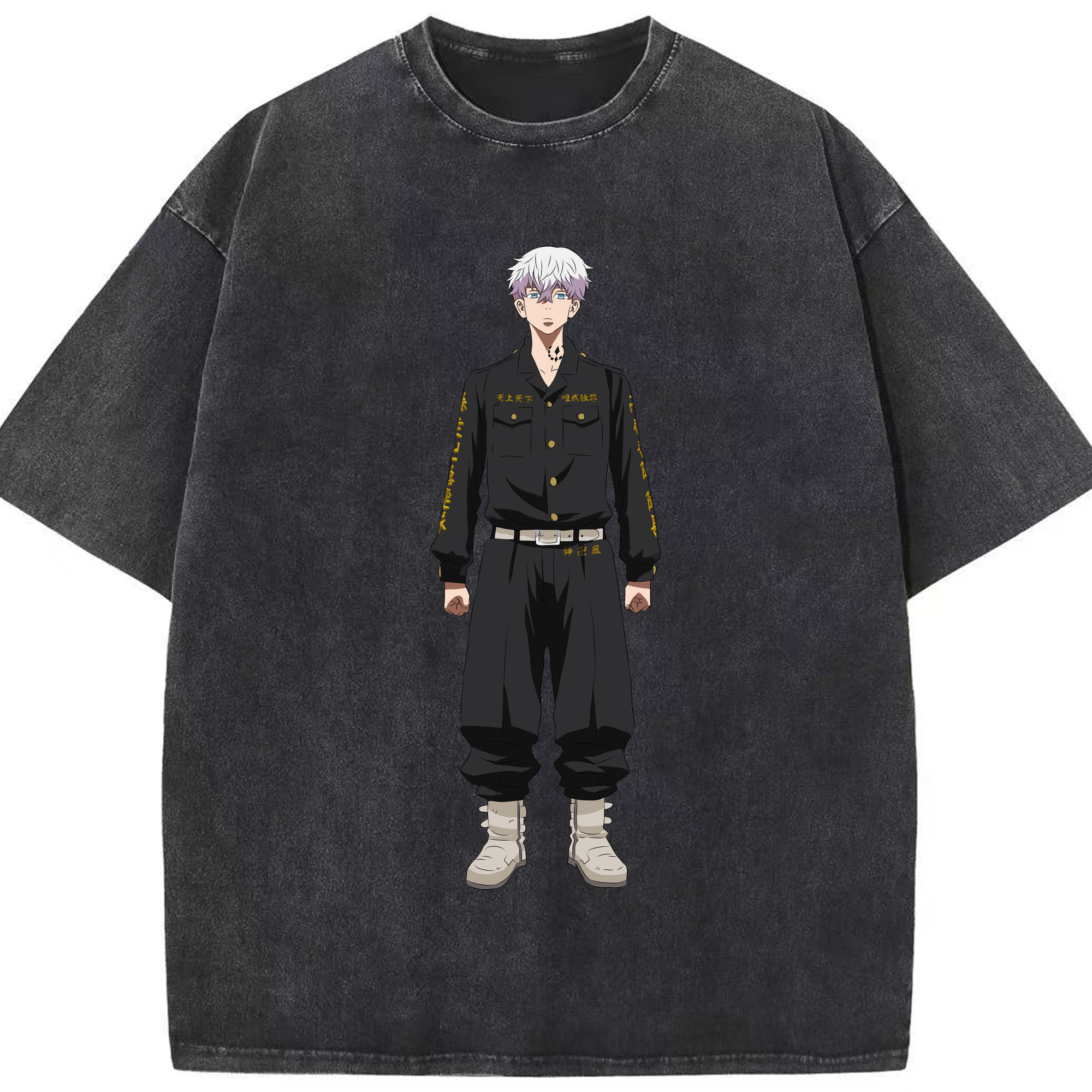 （画像用） 東京リベンジャーズ Tokyo Revengers 綿100% ヴィンテージ風 半袖Tシャツ（フロントプリント）