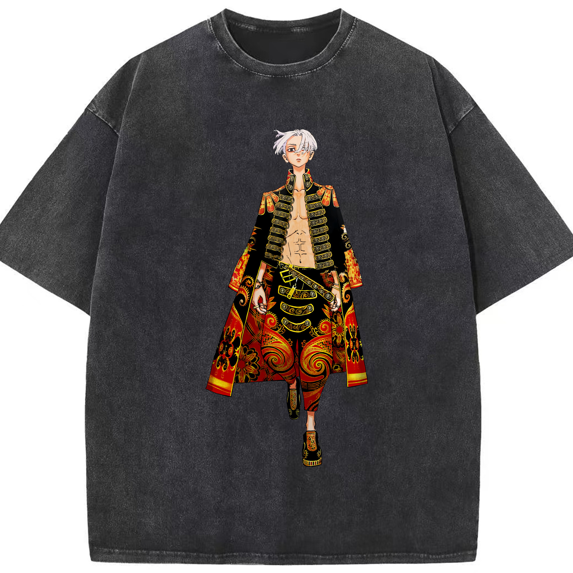 （画像用） 東京リベンジャーズ Tokyo Revengers 綿100% ヴィンテージ風 半袖Tシャツ（フロントプリント）