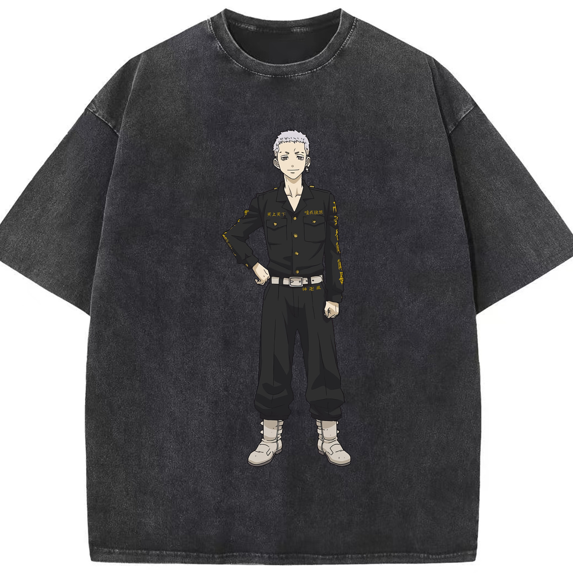 （画像用） 東京リベンジャーズ Tokyo Revengers 綿100% ヴィンテージ風 半袖Tシャツ（フロントプリント）