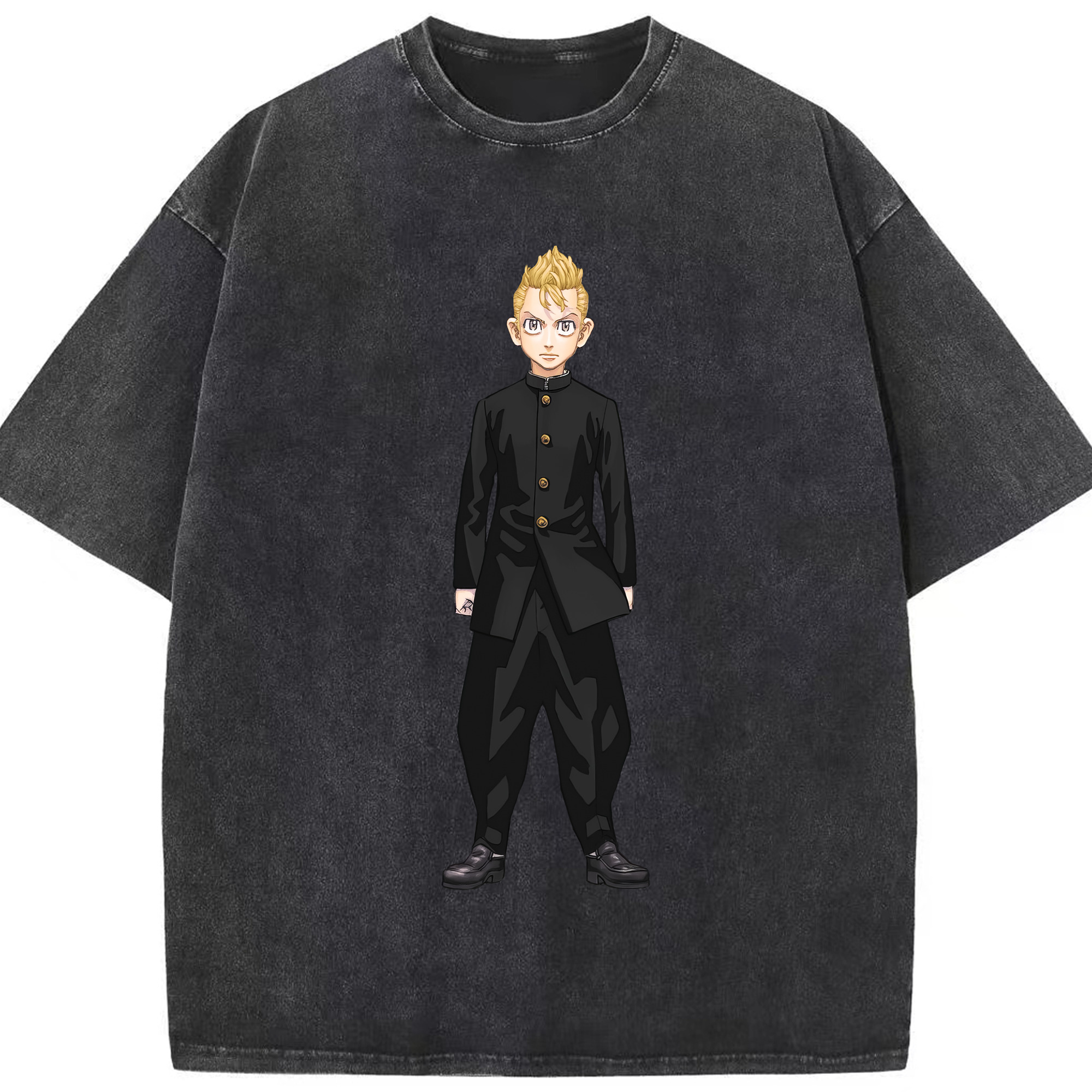 （画像用） 東京リベンジャーズ Tokyo Revengers 綿100% ヴィンテージ風 半袖Tシャツ（フロントプリント）