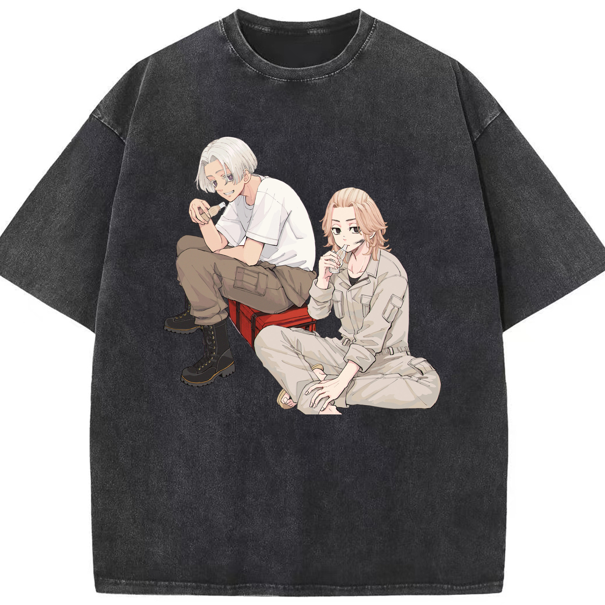 （画像用） 東京リベンジャーズ Tokyo Revengers 綿100% ヴィンテージ風 半袖Tシャツ（フロントプリント）