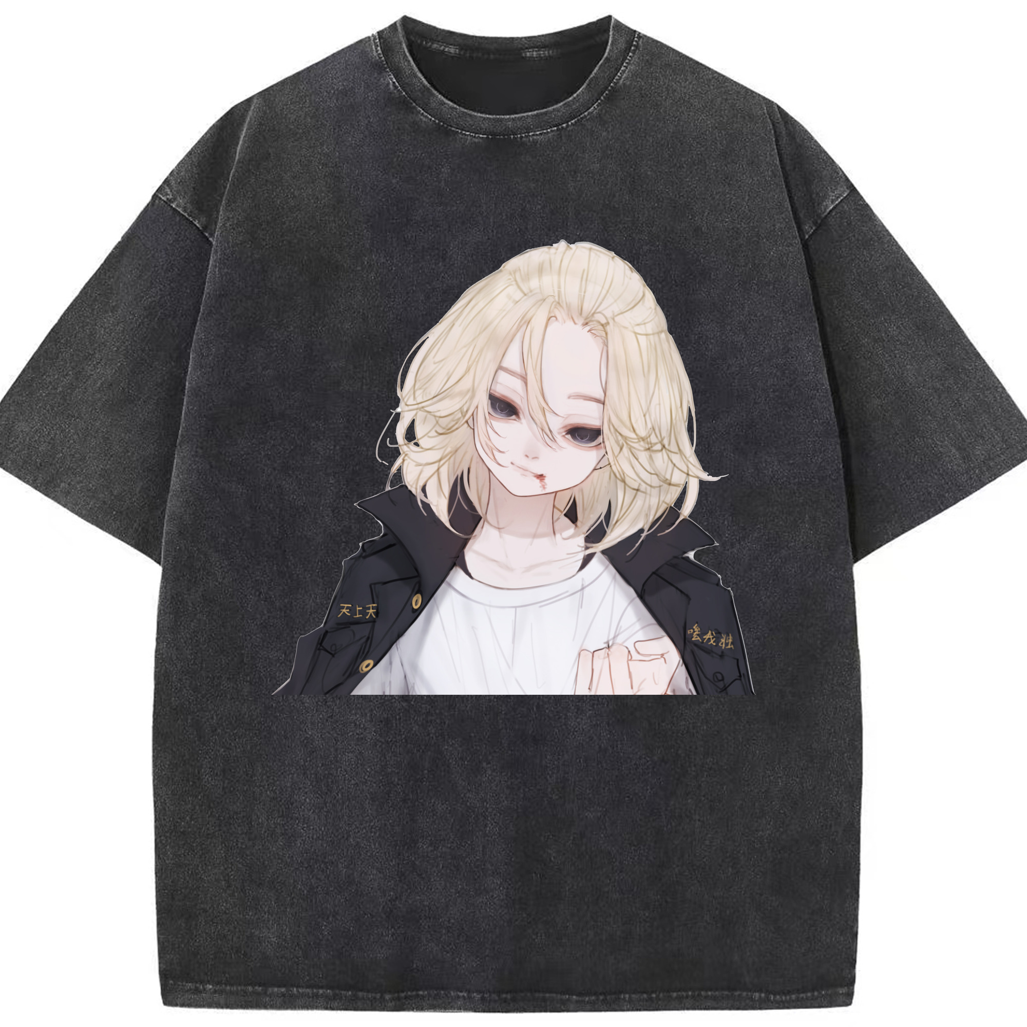 （画像用） 東京リベンジャーズ Tokyo Revengers 綿100% ヴィンテージ風 半袖Tシャツ（フロントプリント）