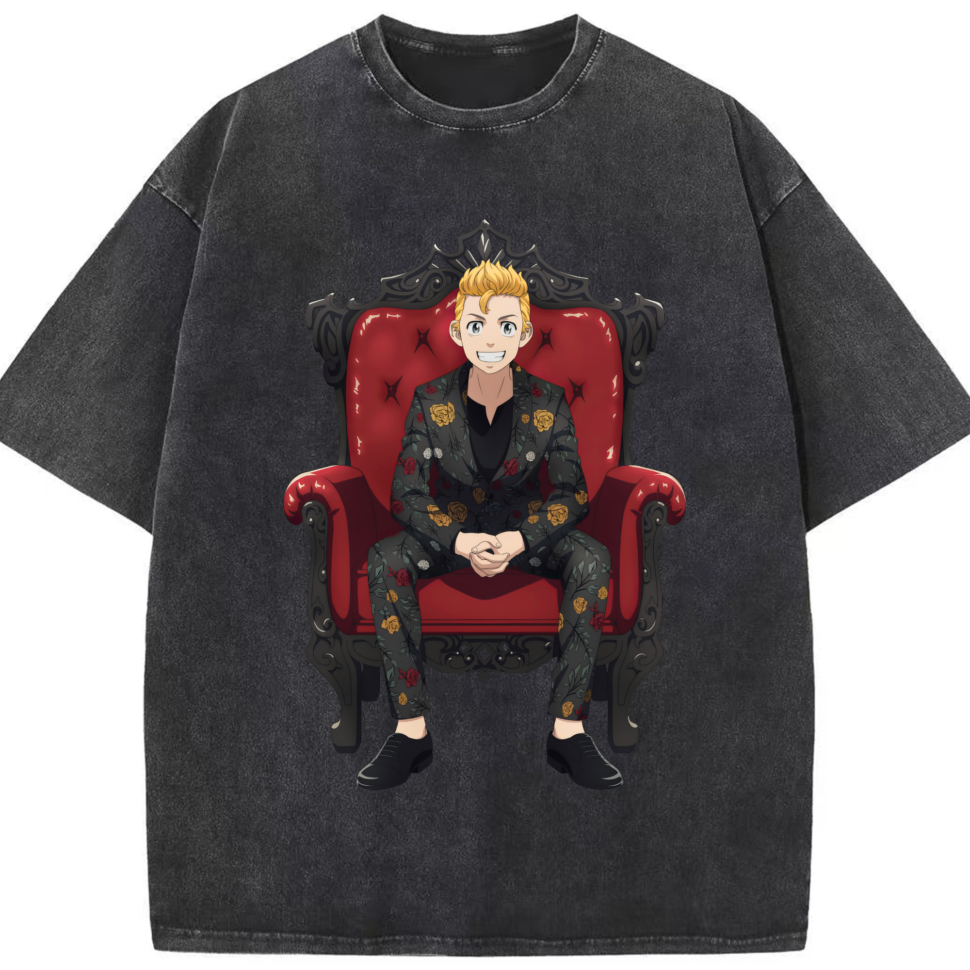 （画像用） 東京リベンジャーズ Tokyo Revengers 綿100% ヴィンテージ風 半袖Tシャツ（フロントプリント）