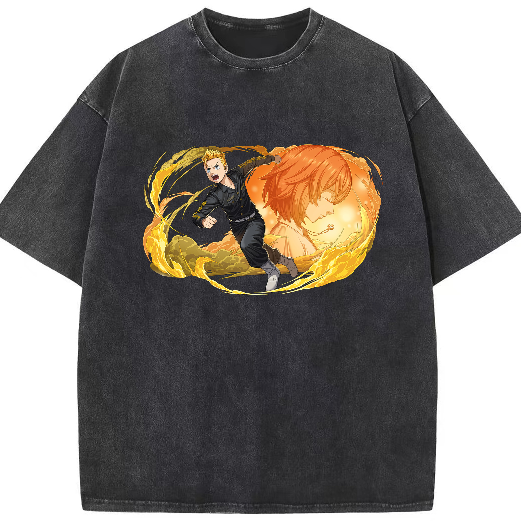 （画像用） 東京リベンジャーズ Tokyo Revengers 綿100% ヴィンテージ風 半袖Tシャツ（フロントプリント）