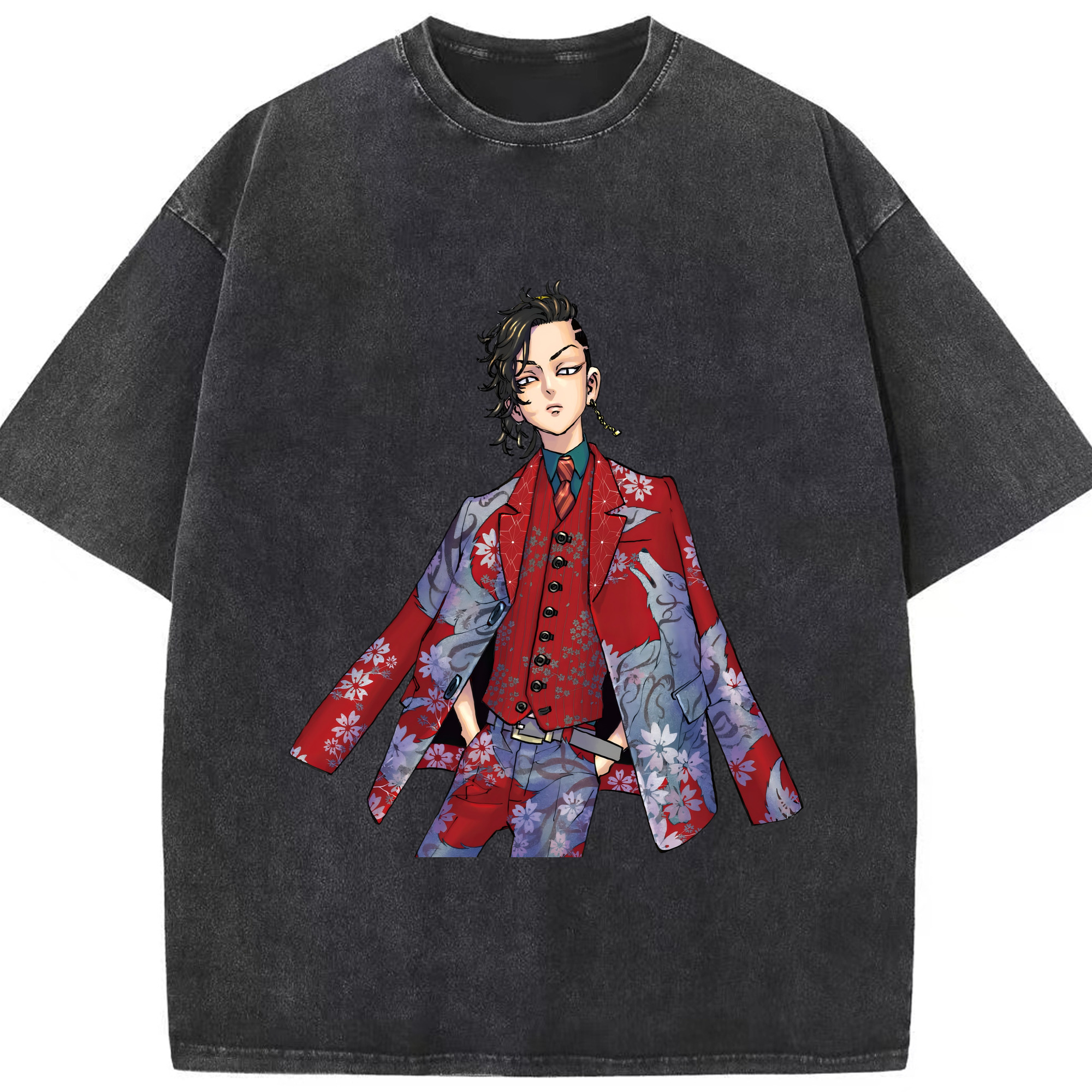 （画像用） 東京リベンジャーズ Tokyo Revengers 綿100% ヴィンテージ風 半袖Tシャツ（フロントプリント）