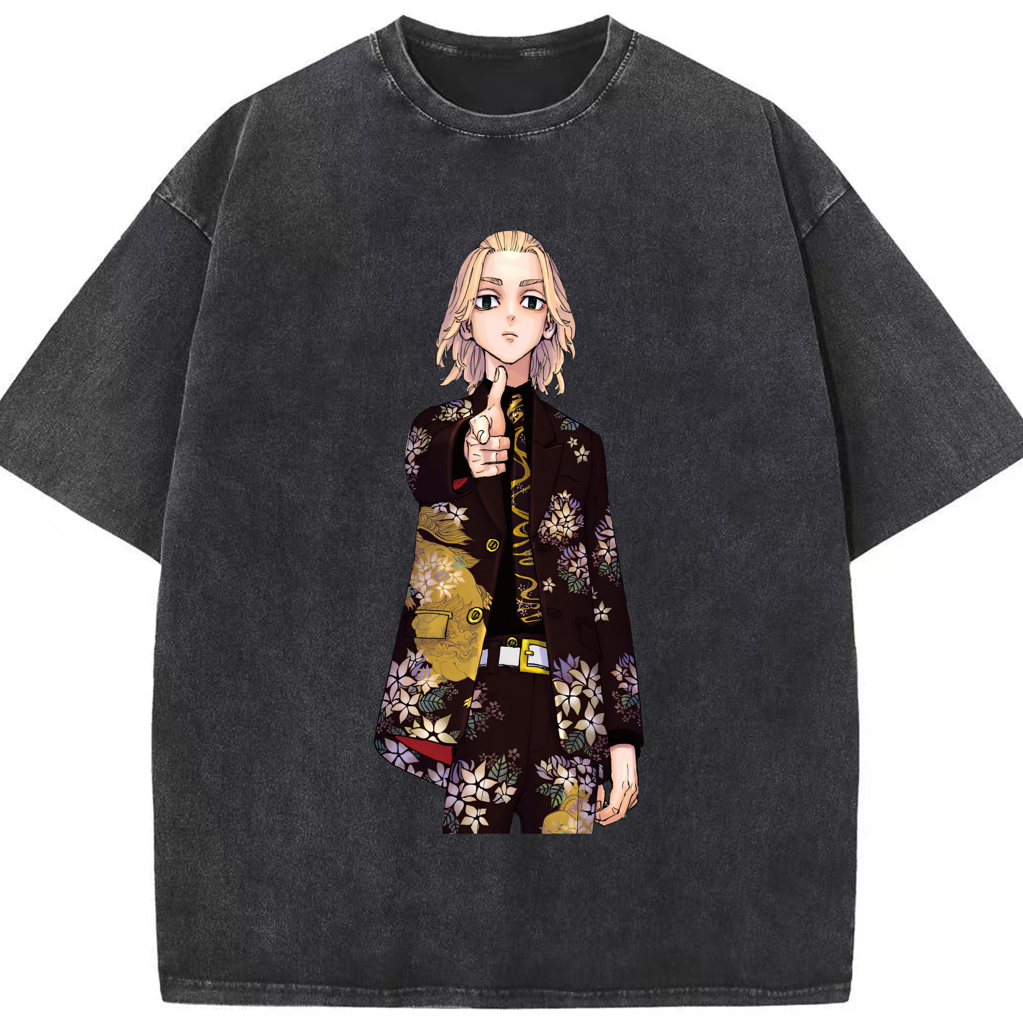（画像用） 東京リベンジャーズ Tokyo Revengers 綿100% ヴィンテージ風 半袖Tシャツ（フロントプリント）