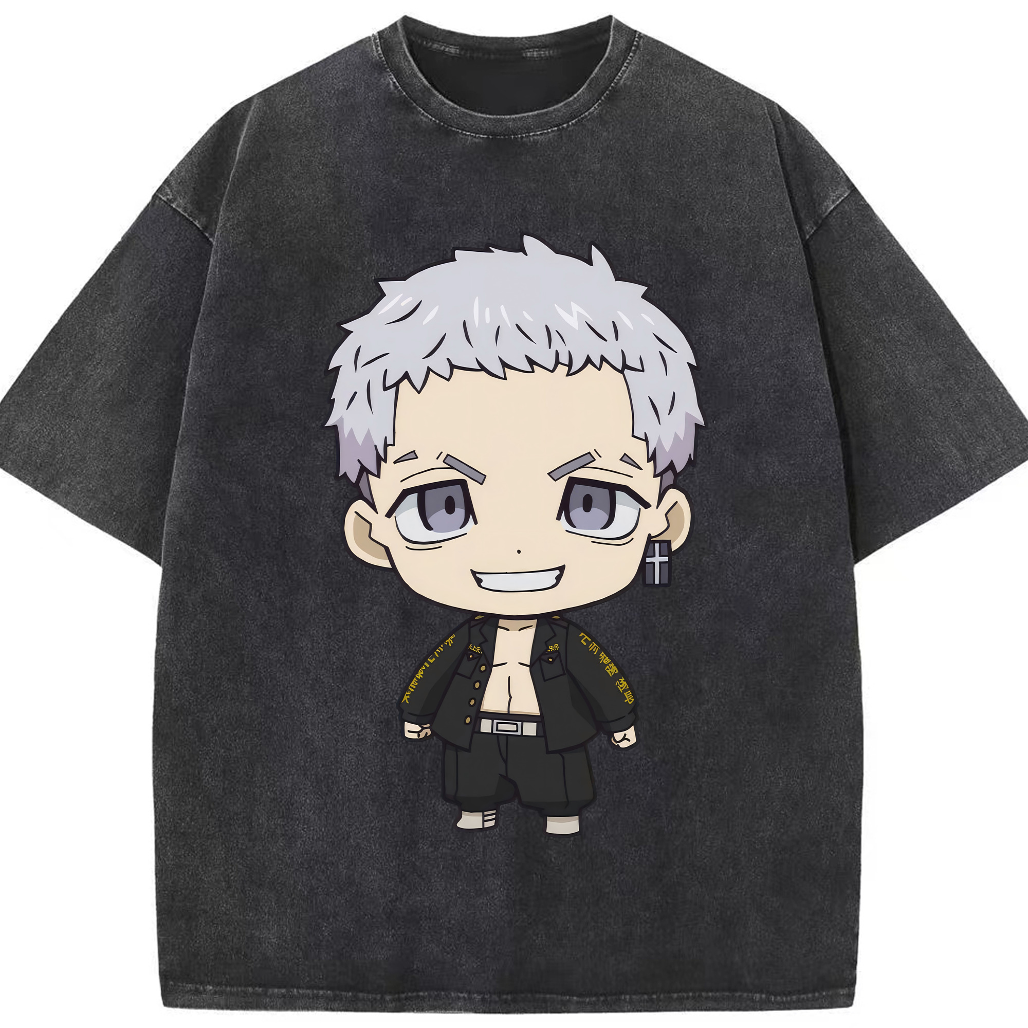 （画像用） 東京リベンジャーズ Tokyo Revengers 綿100% ヴィンテージ風 半袖Tシャツ（フロントプリント）