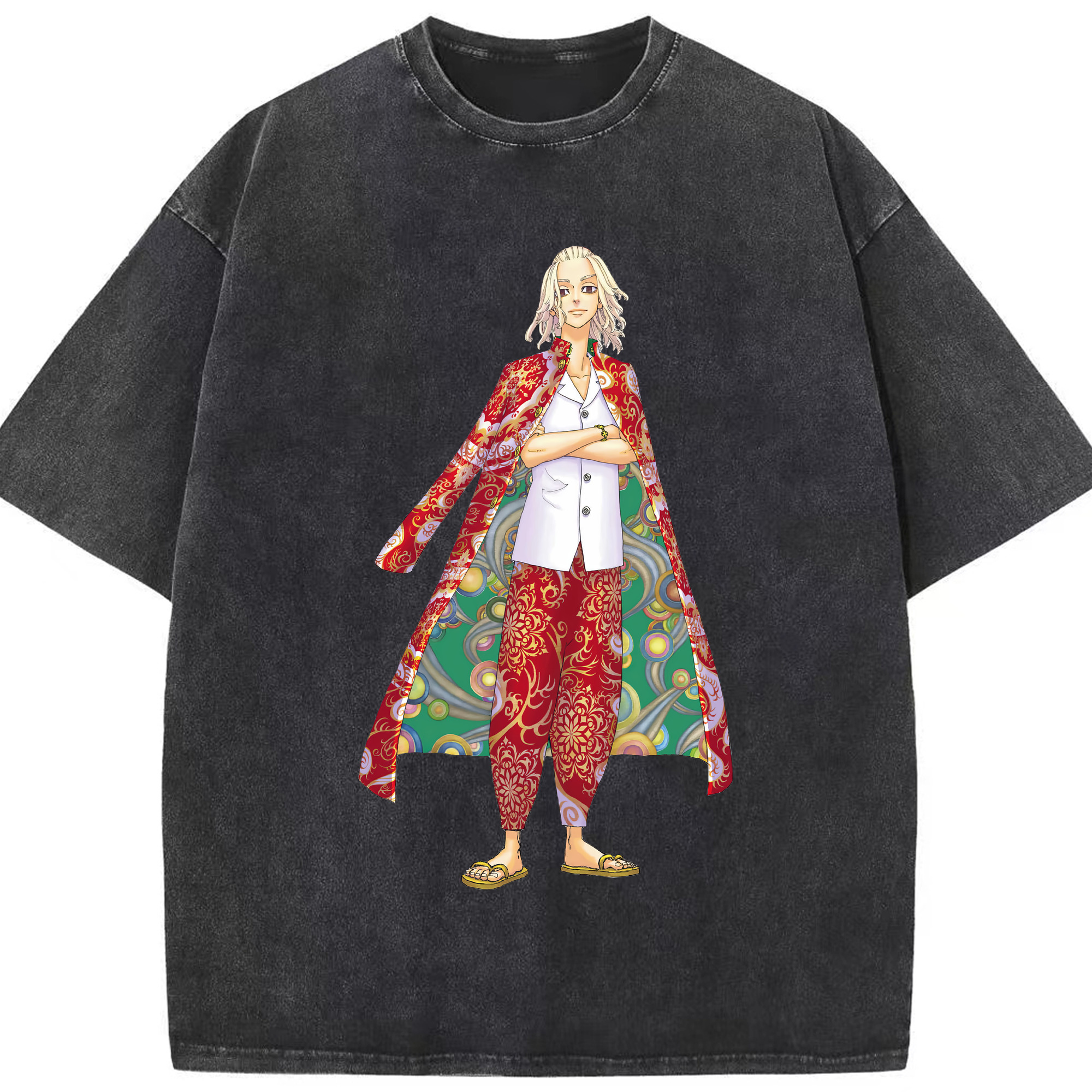 （画像用） 東京リベンジャーズ Tokyo Revengers 綿100% ヴィンテージ風 半袖Tシャツ（フロントプリント）