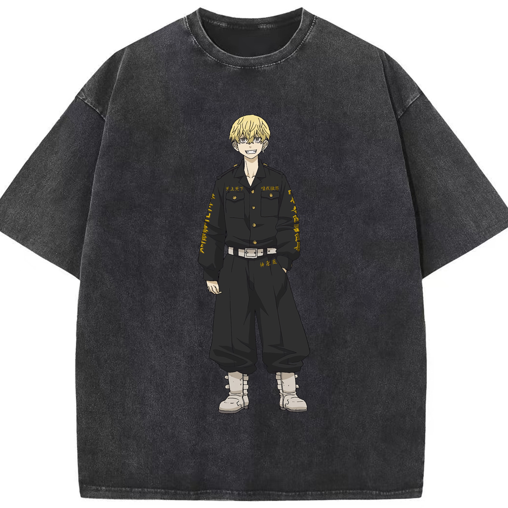 （画像用） 東京リベンジャーズ Tokyo Revengers 綿100% ヴィンテージ風 半袖Tシャツ（フロントプリント）