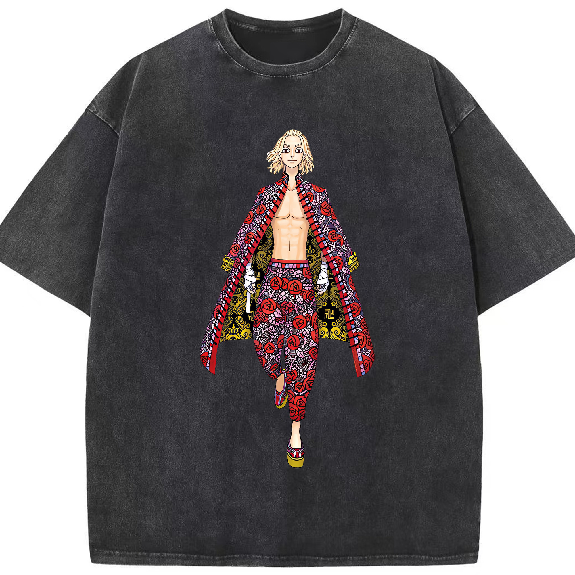 （画像用） 東京リベンジャーズ Tokyo Revengers 綿100% ヴィンテージ風 半袖Tシャツ（フロントプリント）