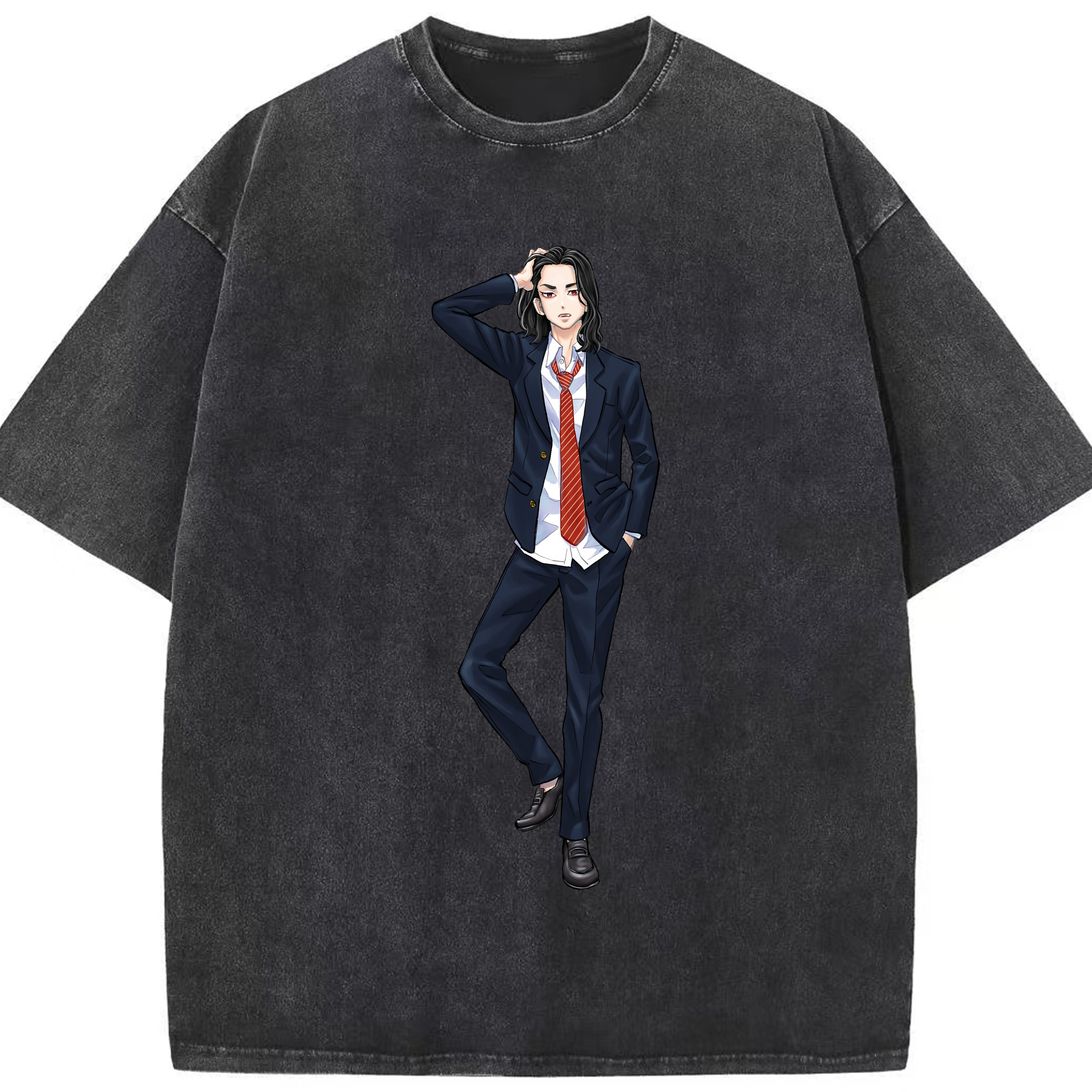 （画像用） 東京リベンジャーズ Tokyo Revengers 綿100% ヴィンテージ風 半袖Tシャツ（フロントプリント）
