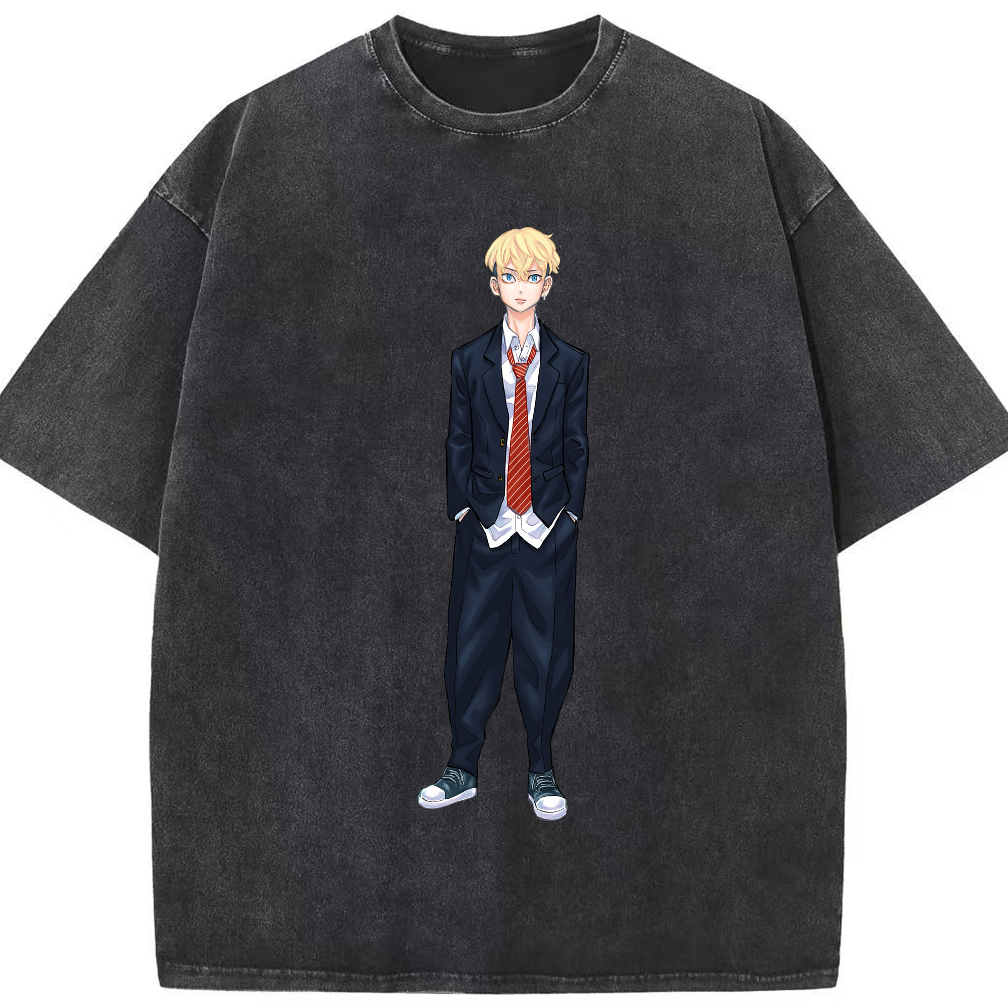 （画像用） 東京リベンジャーズ Tokyo Revengers 綿100% ヴィンテージ風 半袖Tシャツ（フロントプリント）