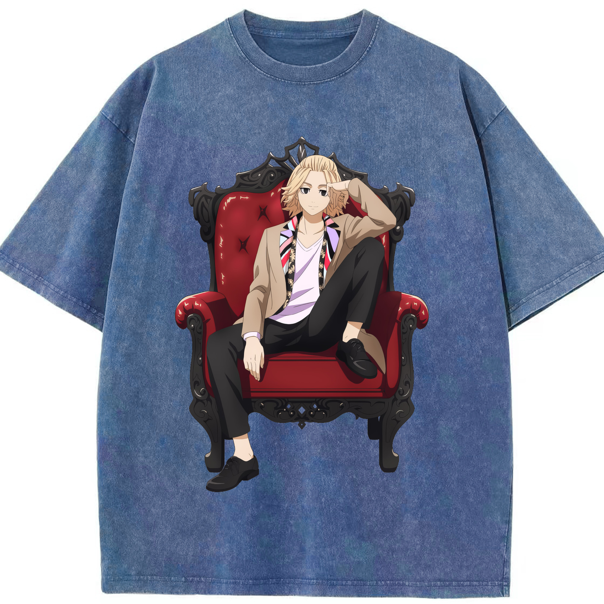 （画像用） 東京リベンジャーズ Tokyo Revengers 綿100% ヴィンテージ風 半袖Tシャツ（フロントプリント）