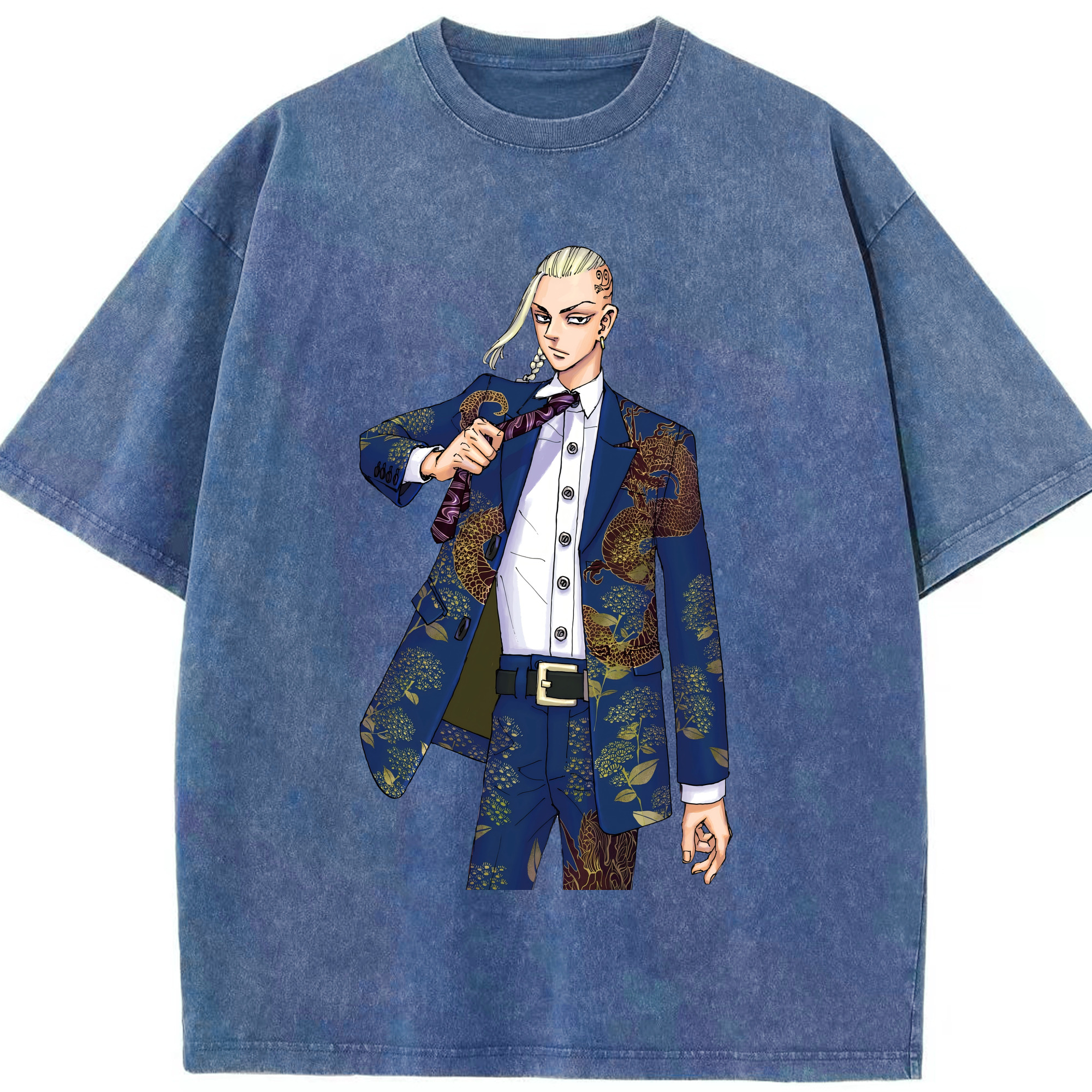 （画像用） 東京リベンジャーズ Tokyo Revengers 綿100% ヴィンテージ風 半袖Tシャツ（フロントプリント）