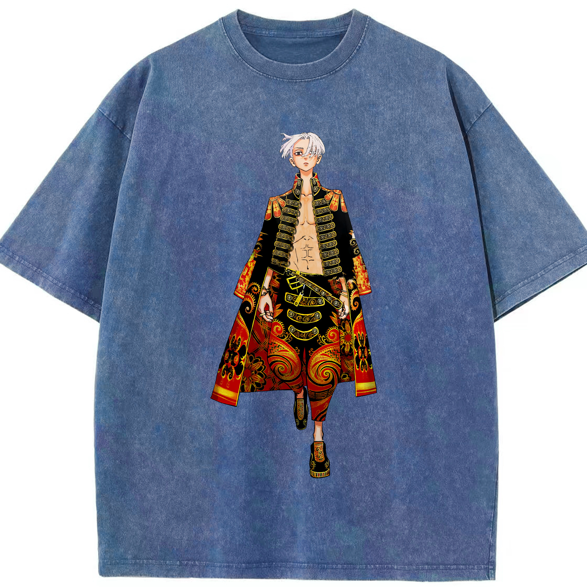 （画像用） 東京リベンジャーズ Tokyo Revengers 綿100% ヴィンテージ風 半袖Tシャツ（フロントプリント）