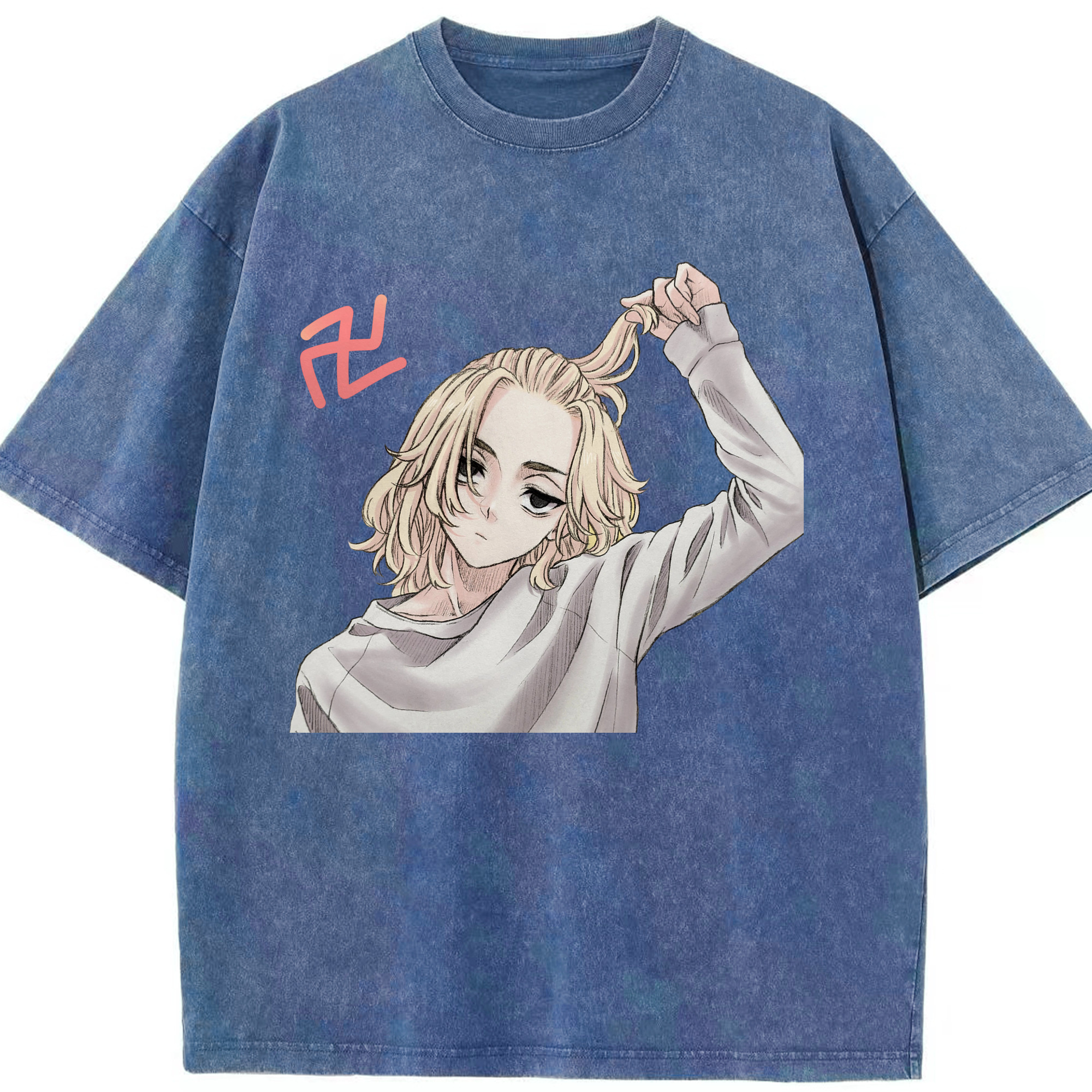 （画像用） 東京リベンジャーズ Tokyo Revengers 綿100% ヴィンテージ風 半袖Tシャツ（フロントプリント）