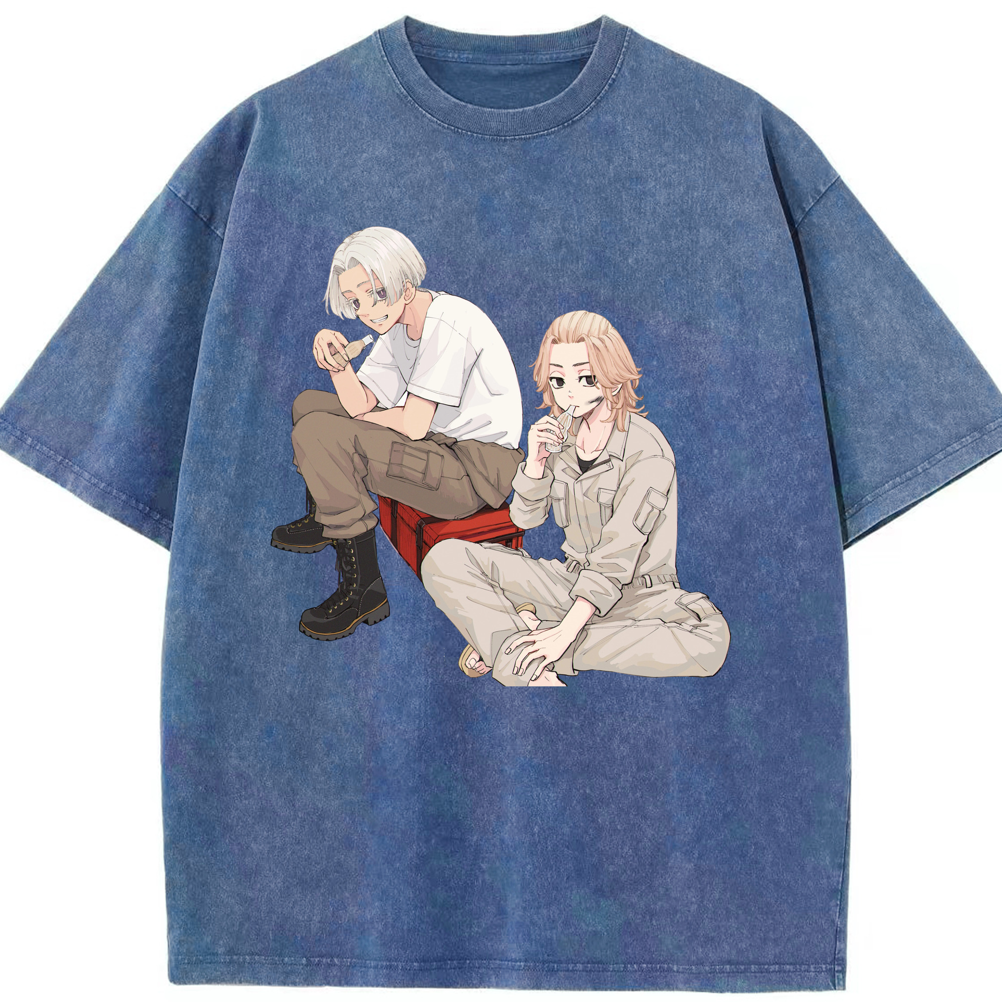 （画像用） 東京リベンジャーズ Tokyo Revengers 綿100% ヴィンテージ風 半袖Tシャツ（フロントプリント）