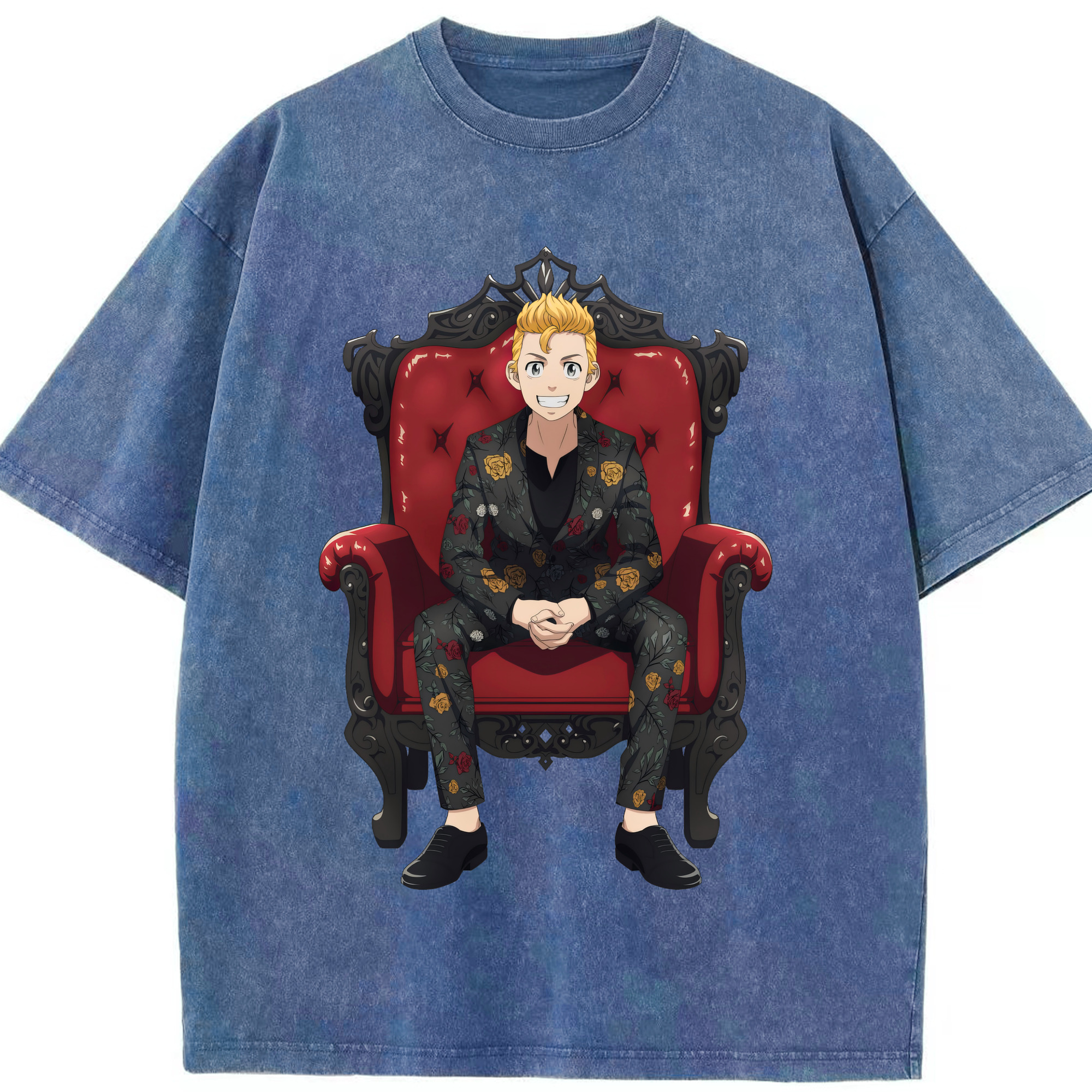 （画像用） 東京リベンジャーズ Tokyo Revengers 綿100% ヴィンテージ風 半袖Tシャツ（フロントプリント）