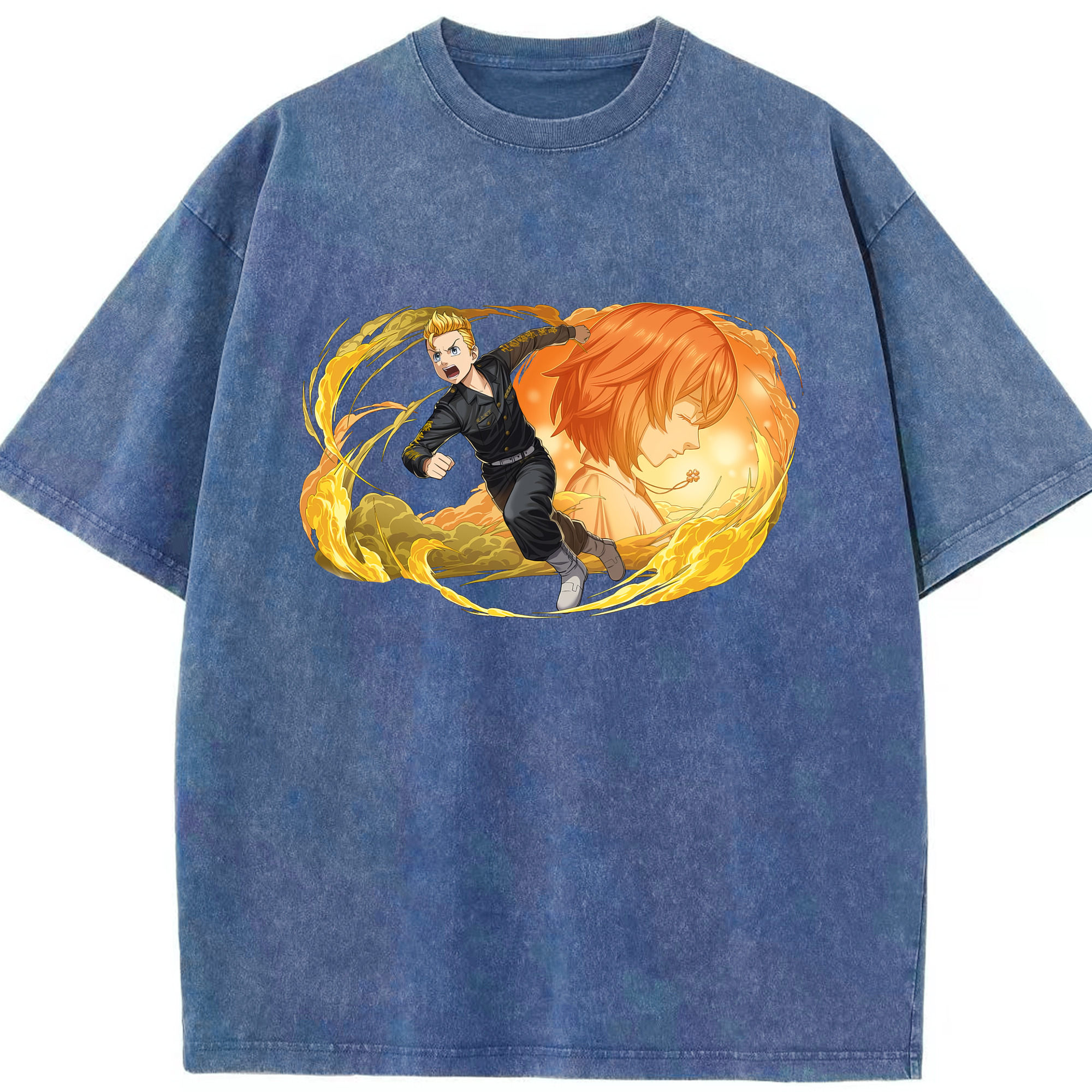 （画像用） 東京リベンジャーズ Tokyo Revengers 綿100% ヴィンテージ風 半袖Tシャツ（フロントプリント）