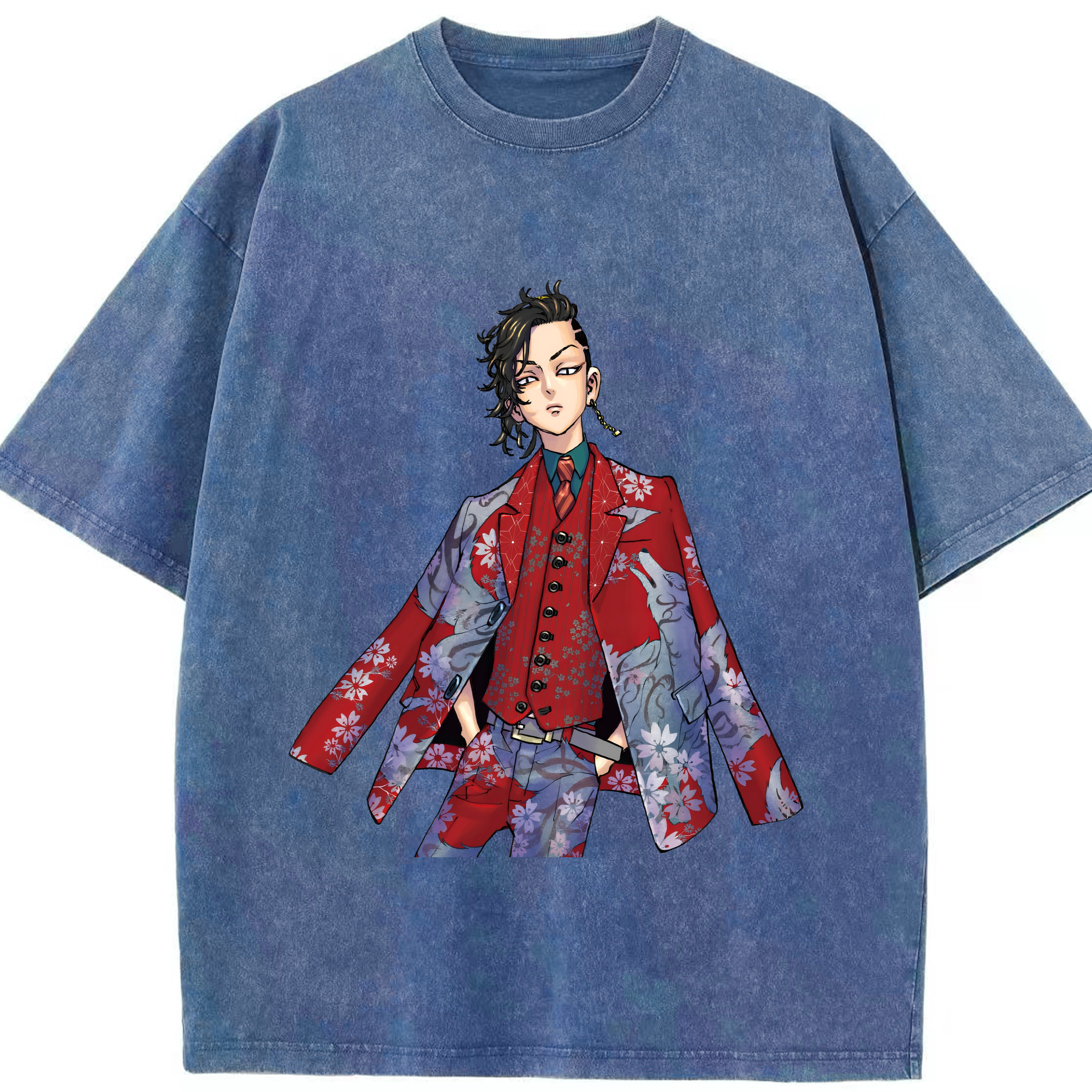 （画像用） 東京リベンジャーズ Tokyo Revengers 綿100% ヴィンテージ風 半袖Tシャツ（フロントプリント）