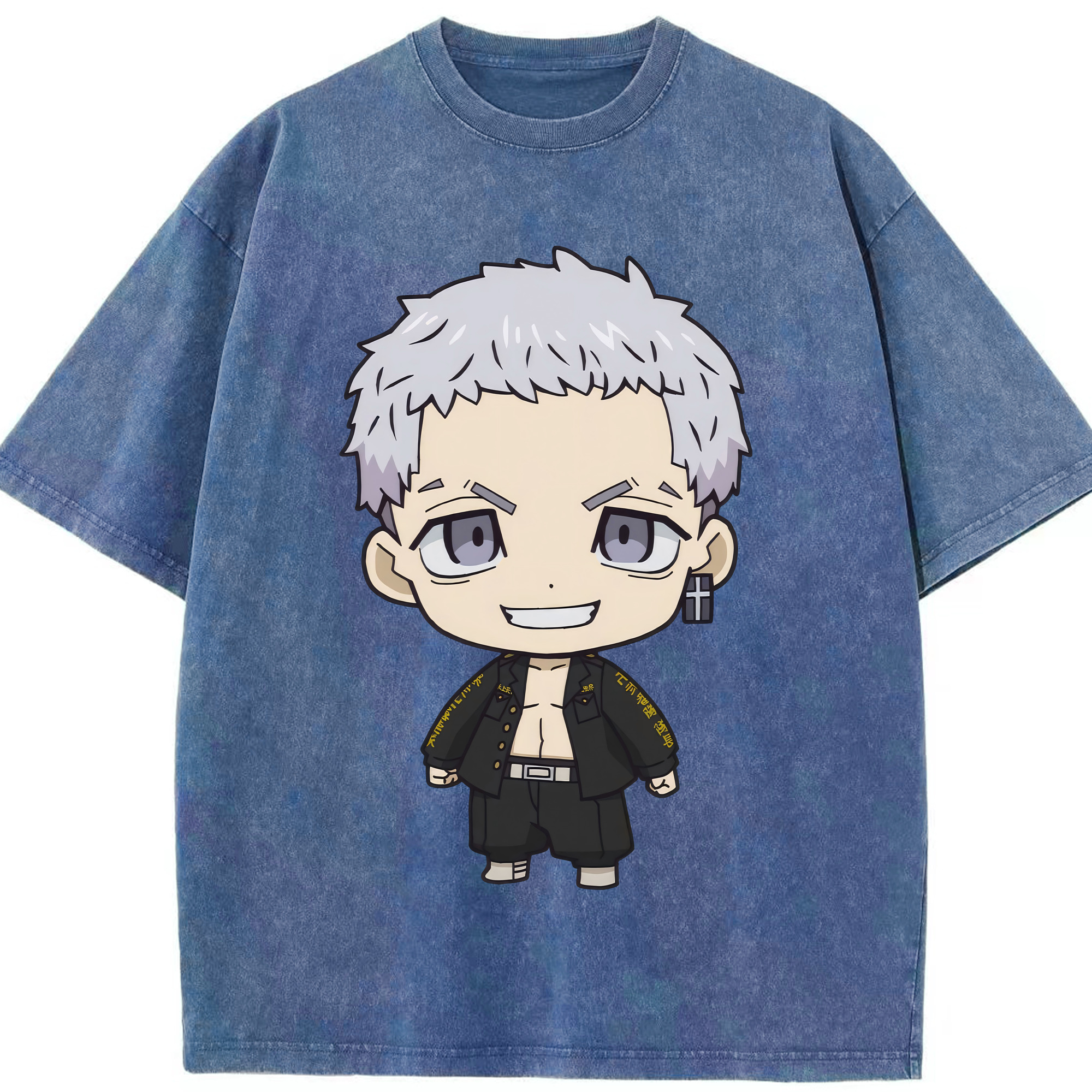 （画像用） 東京リベンジャーズ Tokyo Revengers 綿100% ヴィンテージ風 半袖Tシャツ（フロントプリント）