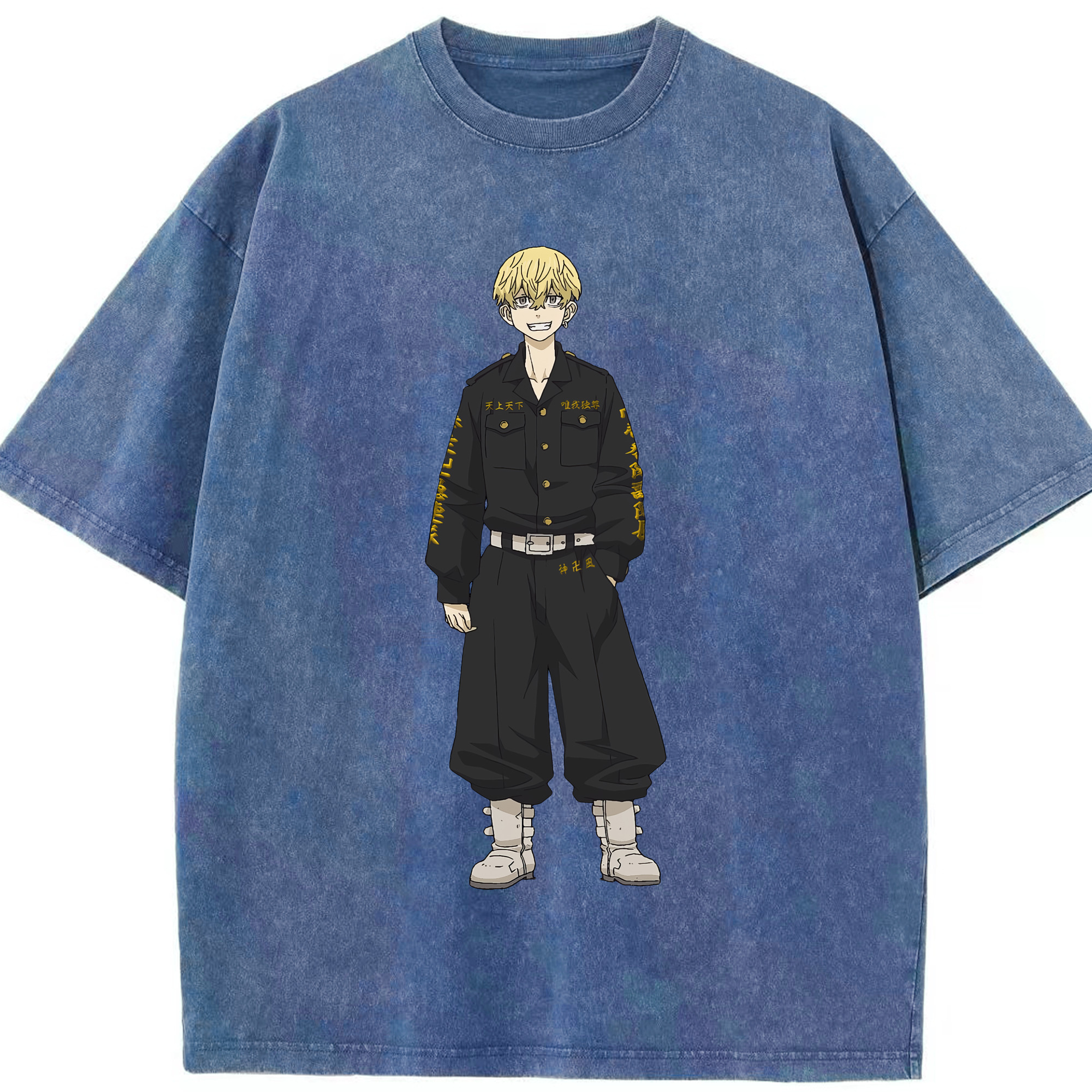 （画像用） 東京リベンジャーズ Tokyo Revengers 綿100% ヴィンテージ風 半袖Tシャツ（フロントプリント）