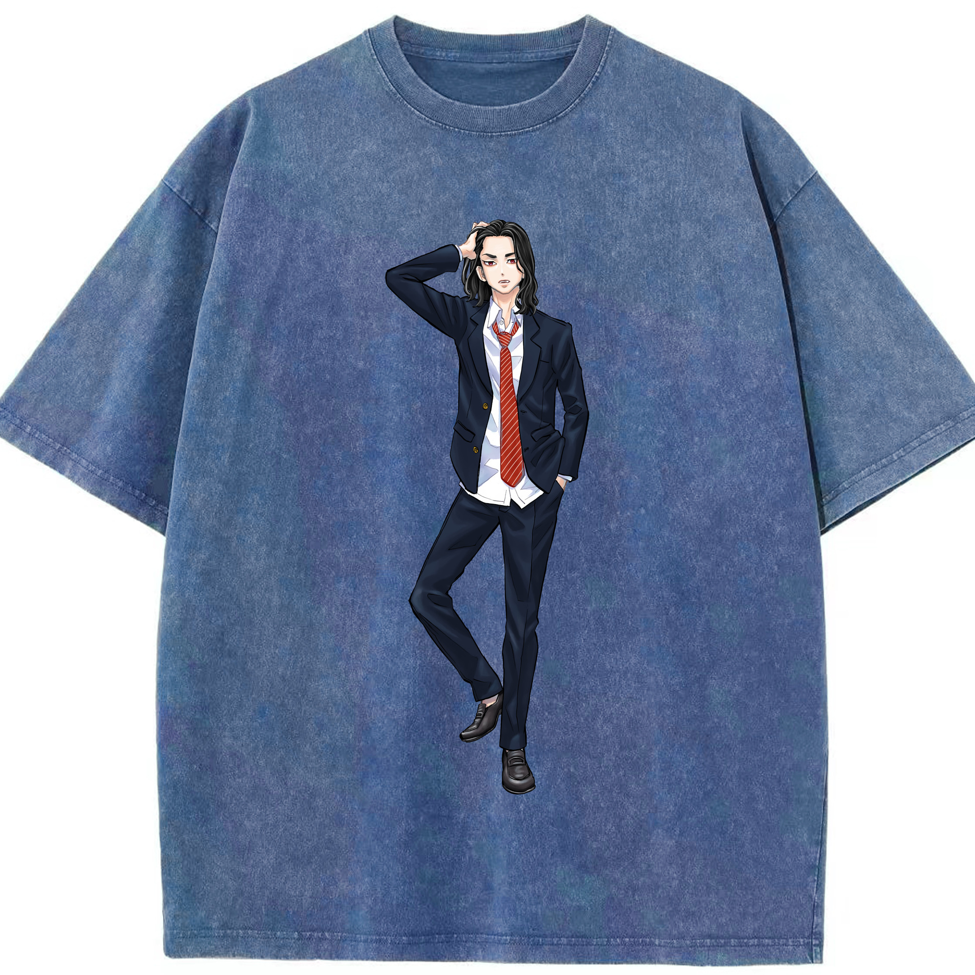 （画像用） 東京リベンジャーズ Tokyo Revengers 綿100% ヴィンテージ風 半袖Tシャツ（フロントプリント）